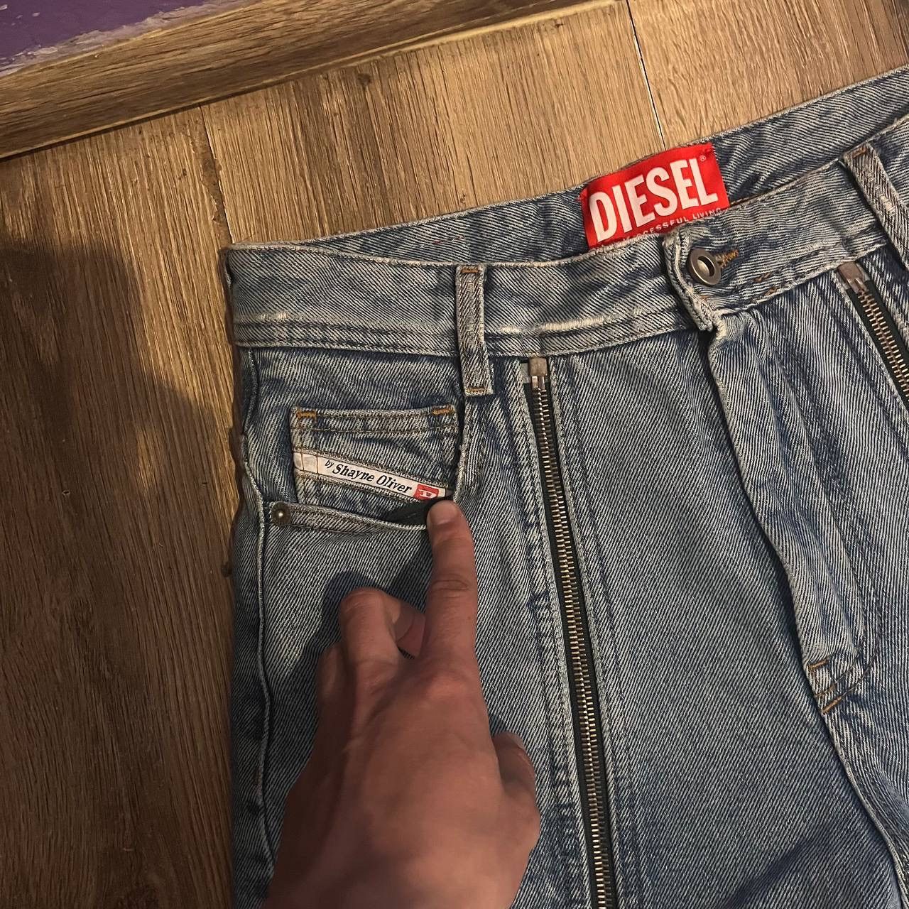 Diesel × Japanese Brand × Vintage Diesel Red Tag by Shayne Oliver Double Jeans Size US 26 / EU 42 - 2 Thumbnail