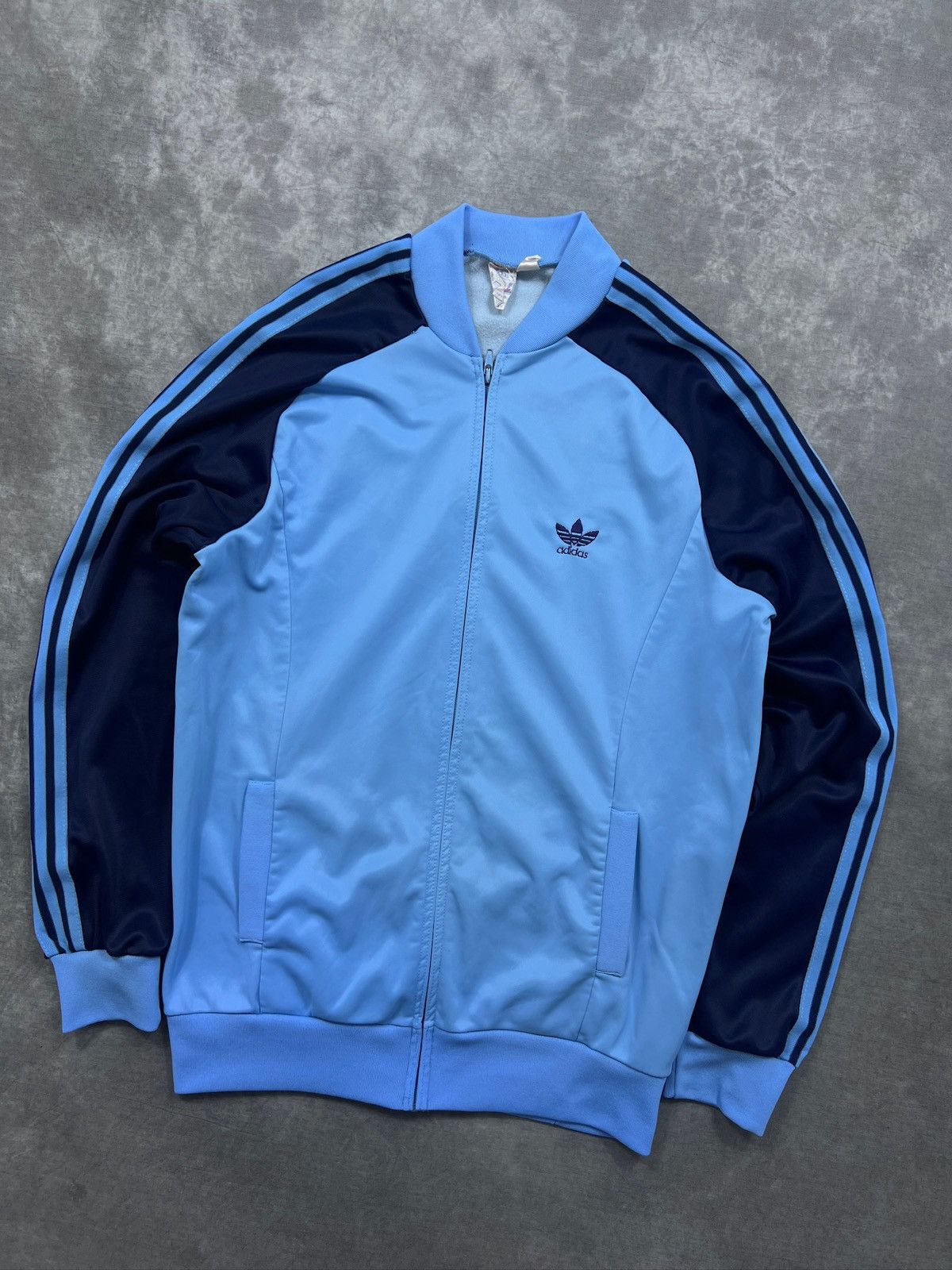 Adidas Adidas Light Blue Track Jacket made in france vintage adidas Size US L / EU 52-54 / 3 - 4 Thumbnail