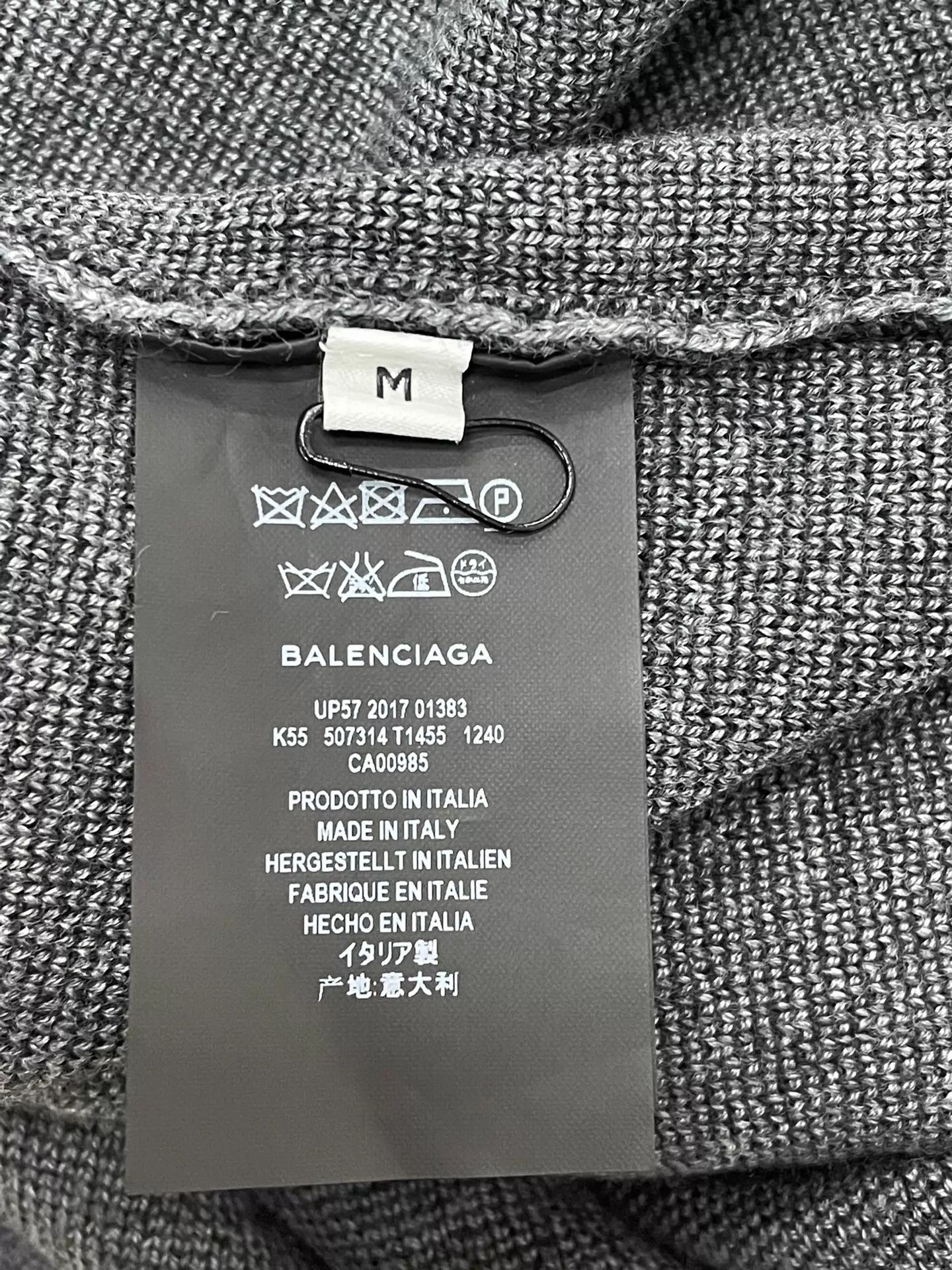 Balenciaga Balenciaga Gray Wool Knit Sweater M Size US M / EU 48-50 / 2 - 5 Thumbnail