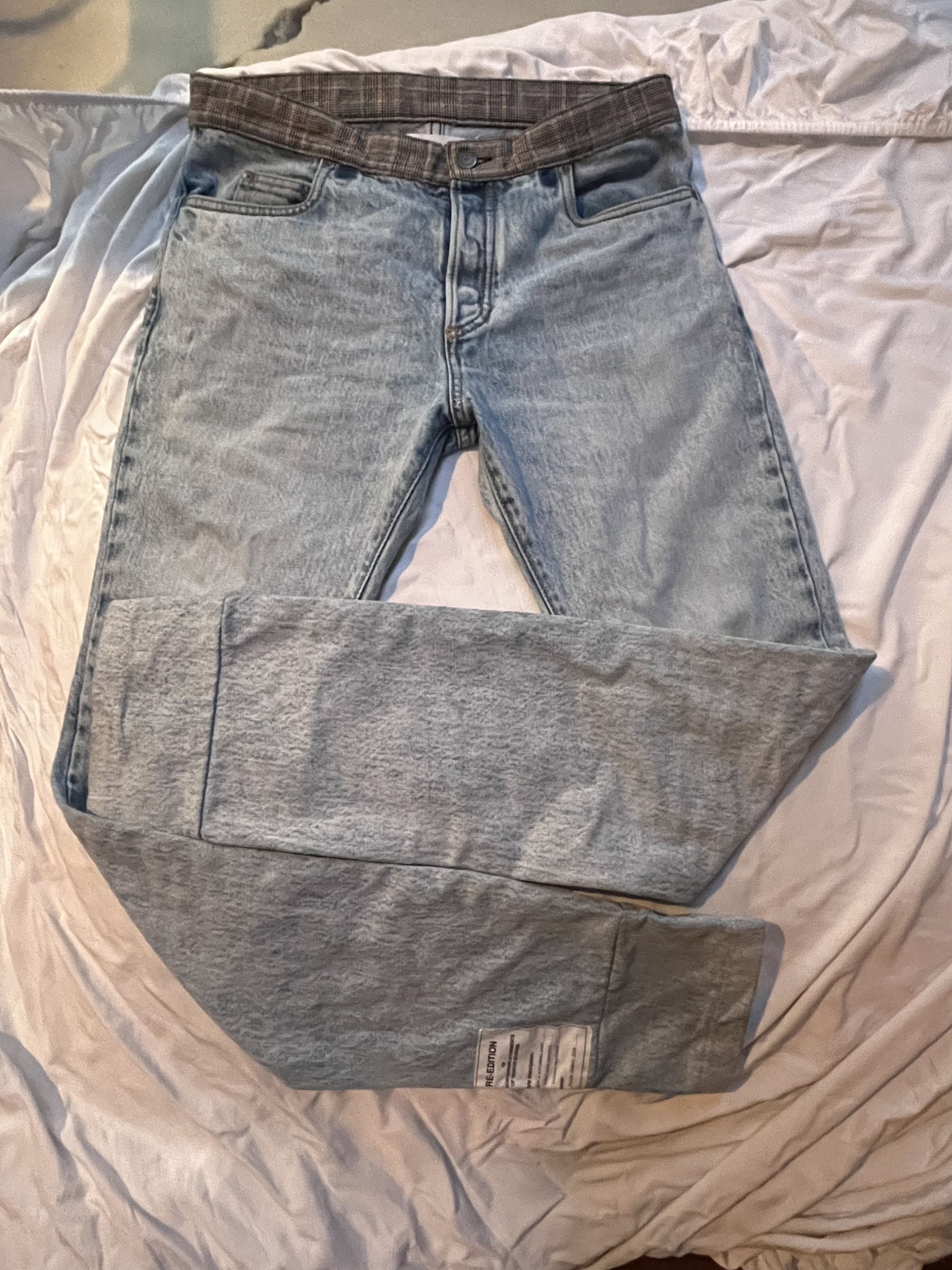 image of Maison Margiela Margiela Fake Pocket Denim in Light Blue, Men's (Size 30)