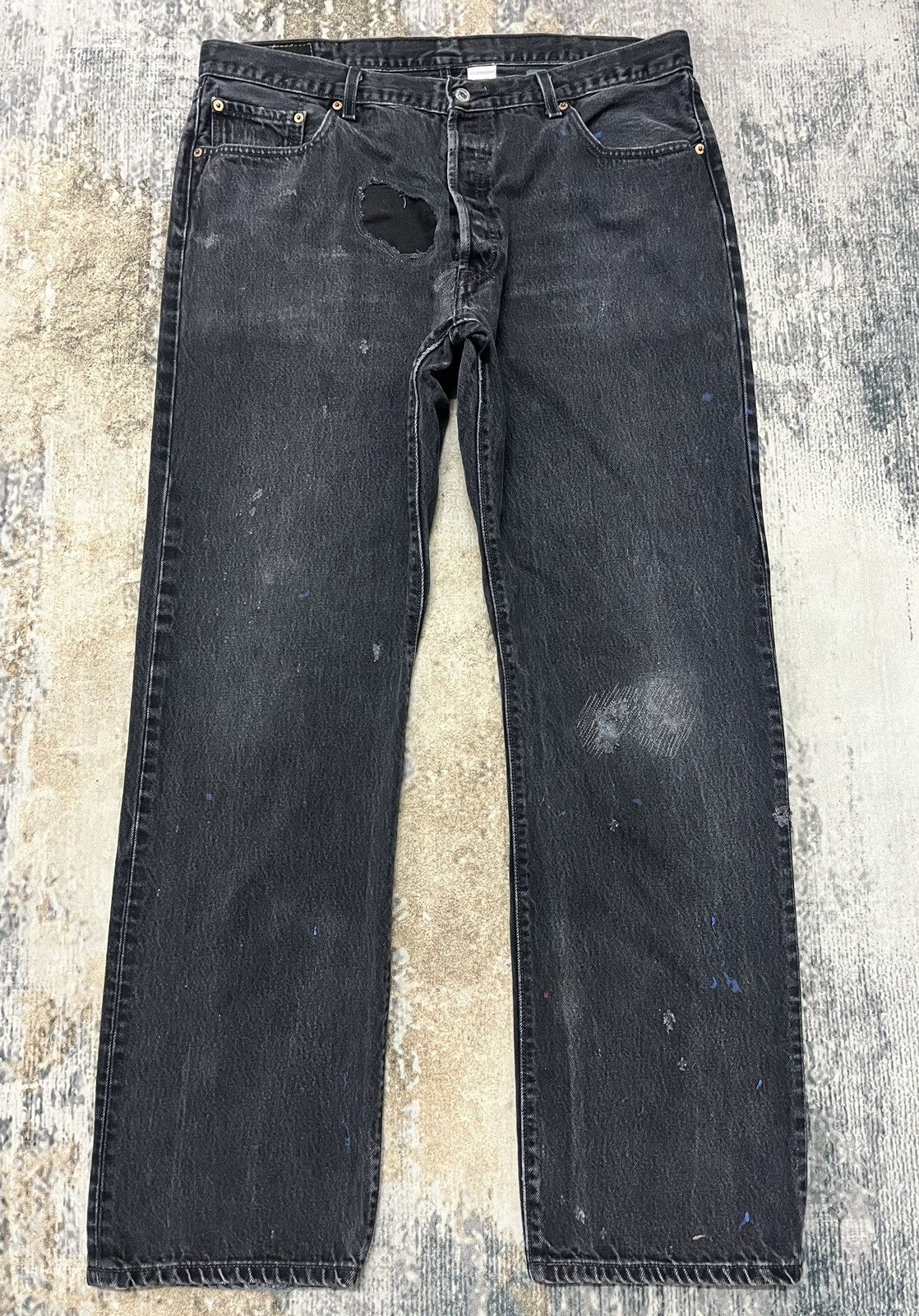 image of Levis x Levis Vintage Clothing Vintage Levi’S 501 Black Jeans W40 Baggy Big Size Pant, Men's