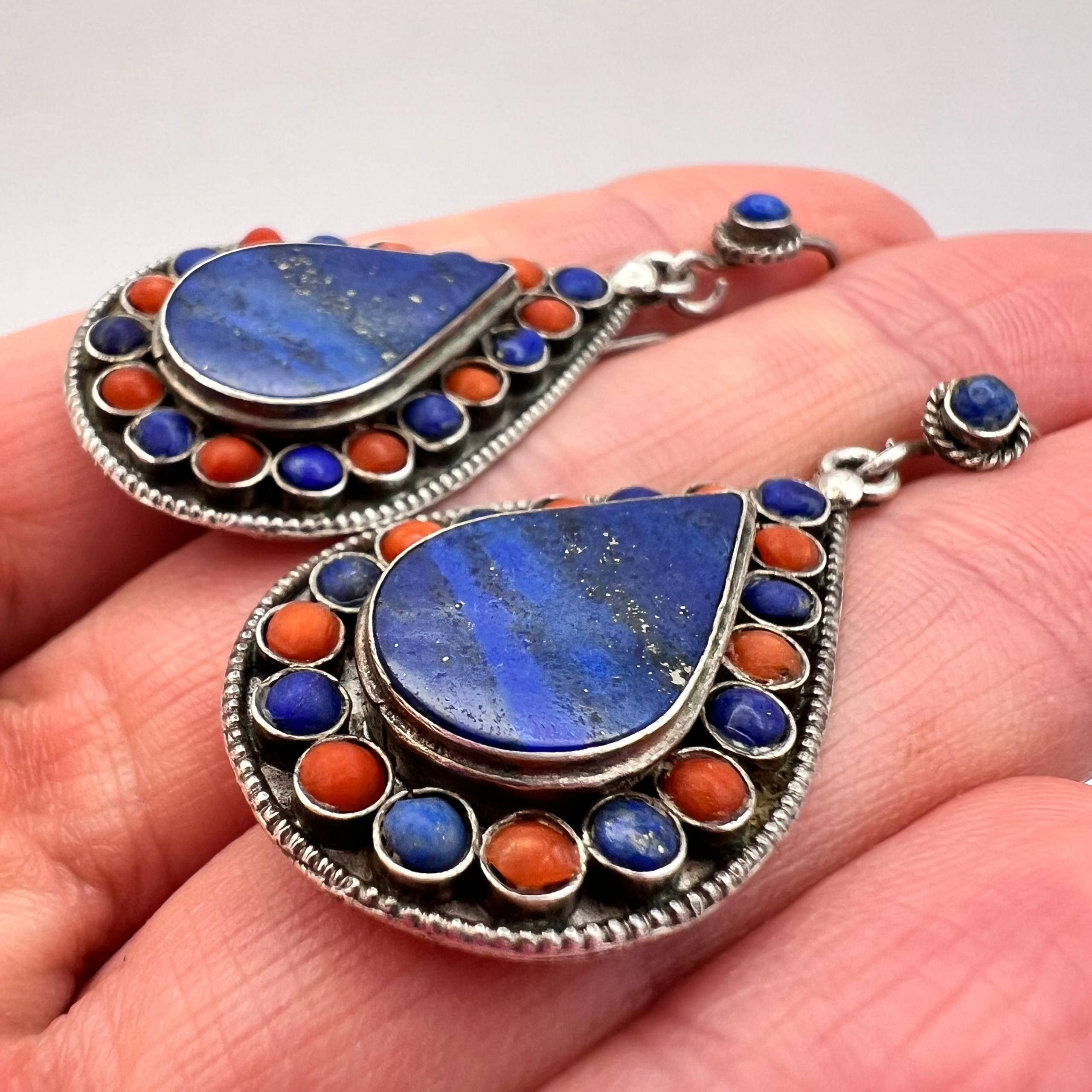 Vintage Vintage Sterling Silver 925 Gemstone Earrings 9g Size ONE SIZE - 5 Thumbnail