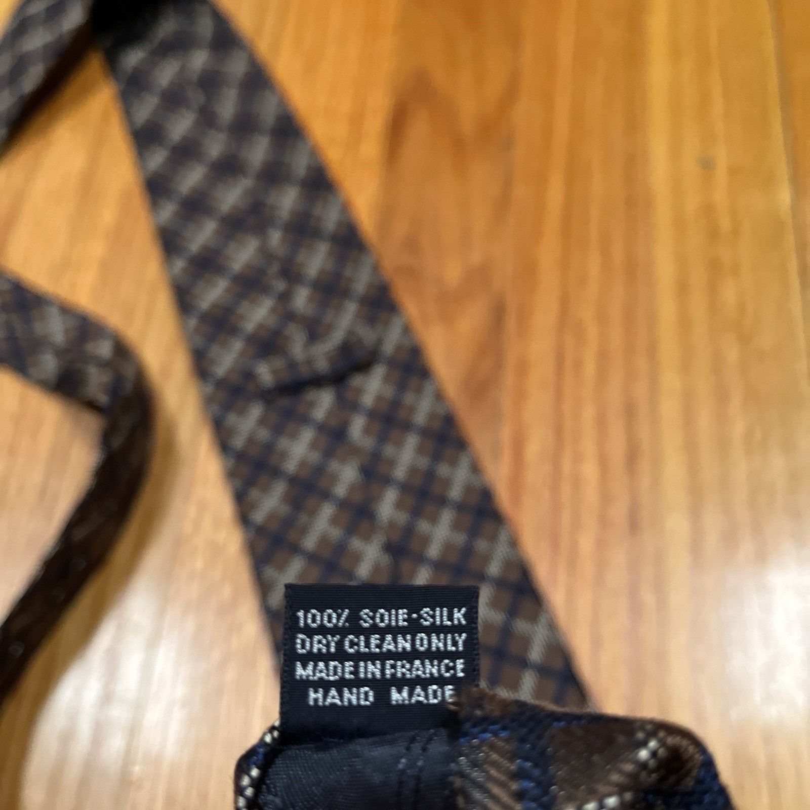 Faconnable Faconnable Necktie Brown Grid Check Plaid Silk France Made Size ONE SIZE - 3 Thumbnail