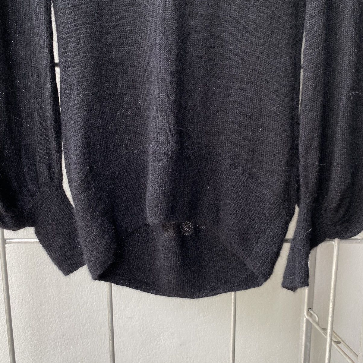 Tsumori Chisato TSUMORI CHISATO Black Soft Mohair V-Neck Knit Sweater Size XS / US 0-2 / IT 36-38 - 7 Thumbnail