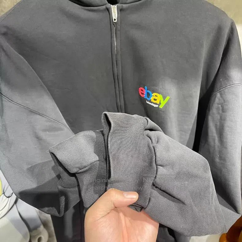 Balenciaga Balenciaga Embroidered Colorful Letter Washed Zip-Up Hoodi Size US XL / EU 56 / 4 - 6 Thumbnail