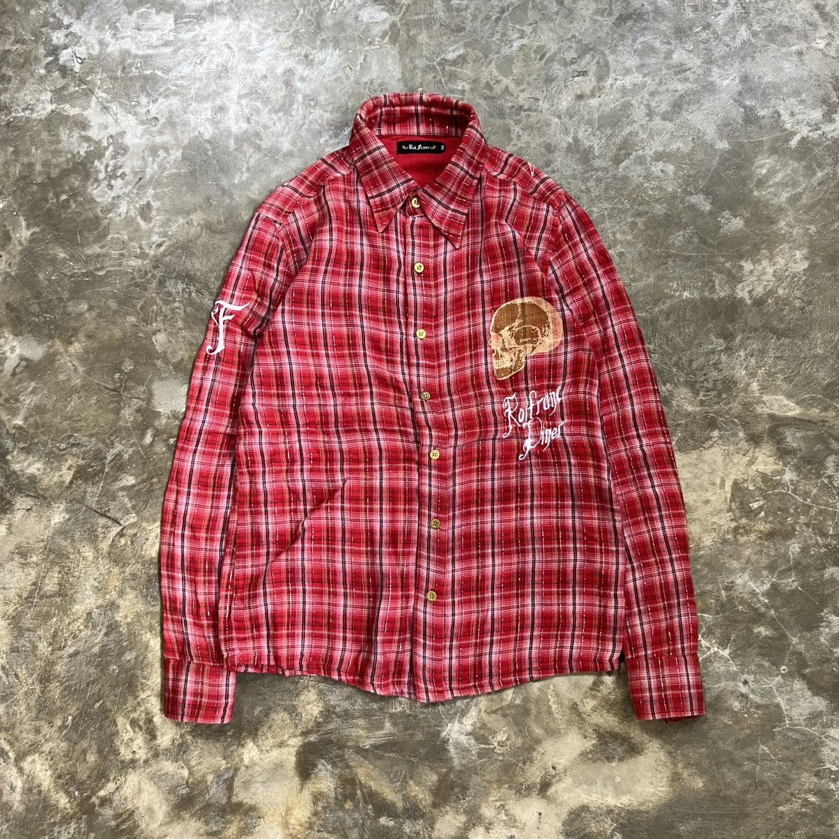 If Six Was Nine Roi Franc Skull If Six Was Nine Style Plaid LS shirt Size US M / EU 48-50 / 2 - 1 Thumbnail