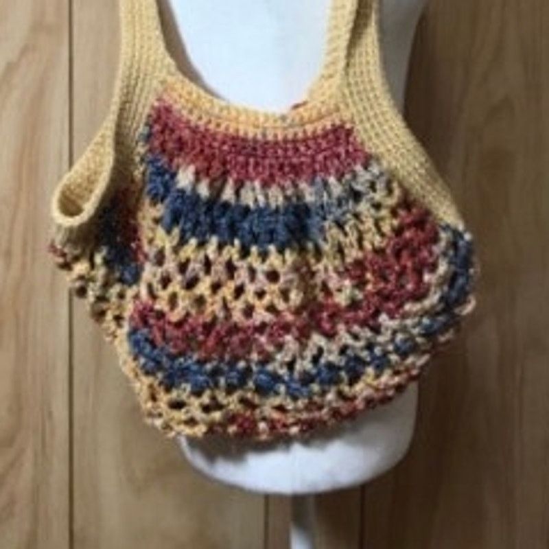 Handmade NWT Handmade Crocheted Medium Mesh Market Bag by Dawny Size ONE SIZE - 2 Thumbnail