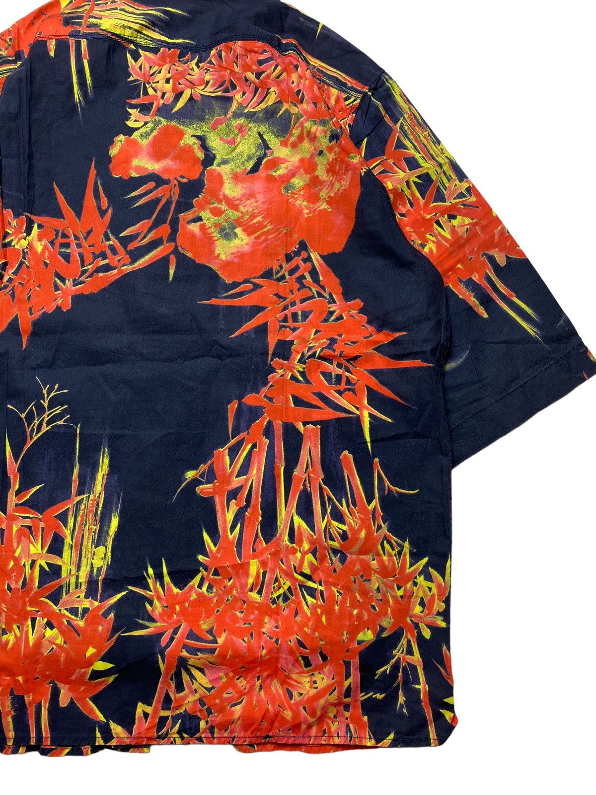 Diesel 2000s Diesel Punk - Thermal Bamboo Flower Button Shirt Size US M / EU 48-50 / 2 - 4 Thumbnail