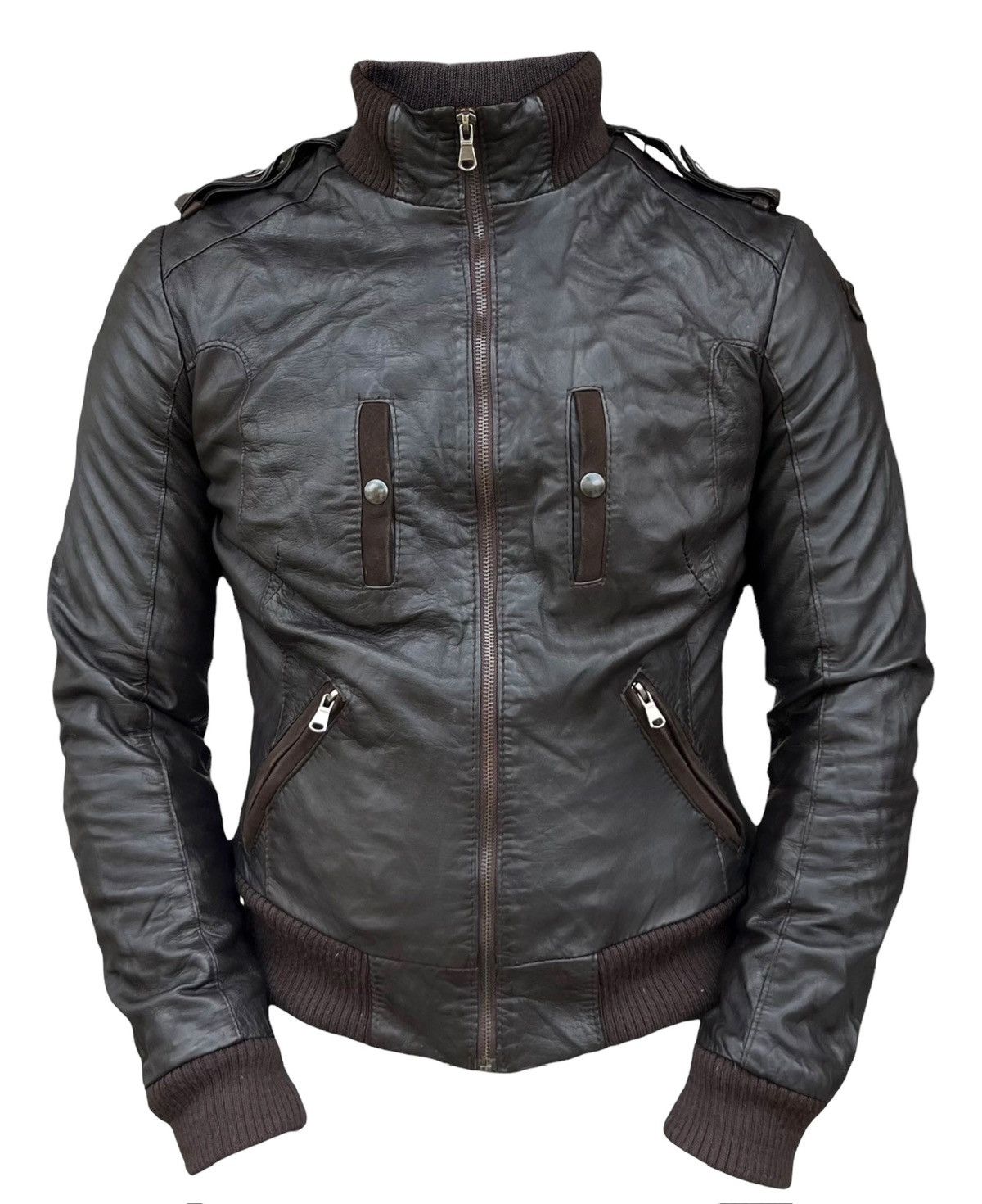 Japanese Brand Maurizio Italy Bondage Biker Leather Racing Jacket Size US S / EU 44-46 / 1 - 1 Thumbnail