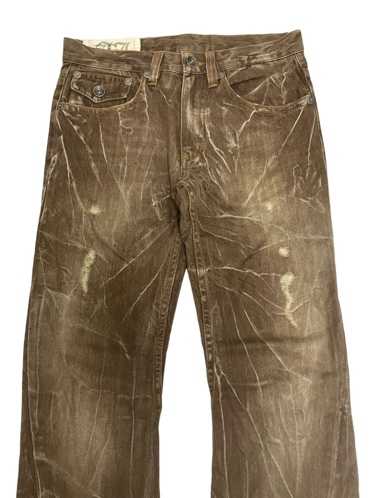 If Six Was Nine × Junya Watanabe × KMRii Antfui Japan Max Claw Mark Flared Distressed Jeans Size US 30 / EU 46 - 3 Thumbnail