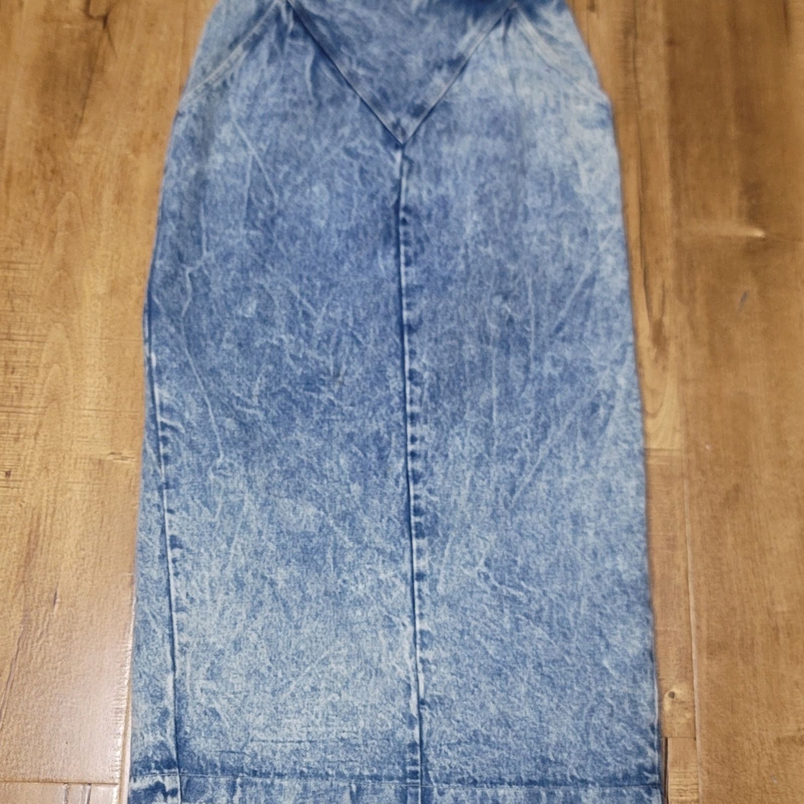 The Unbranded Brand Vtg Candie's Acid Washed Denim Pencil Skirt Size 24" / US 00 / IT 34 - 4 Thumbnail