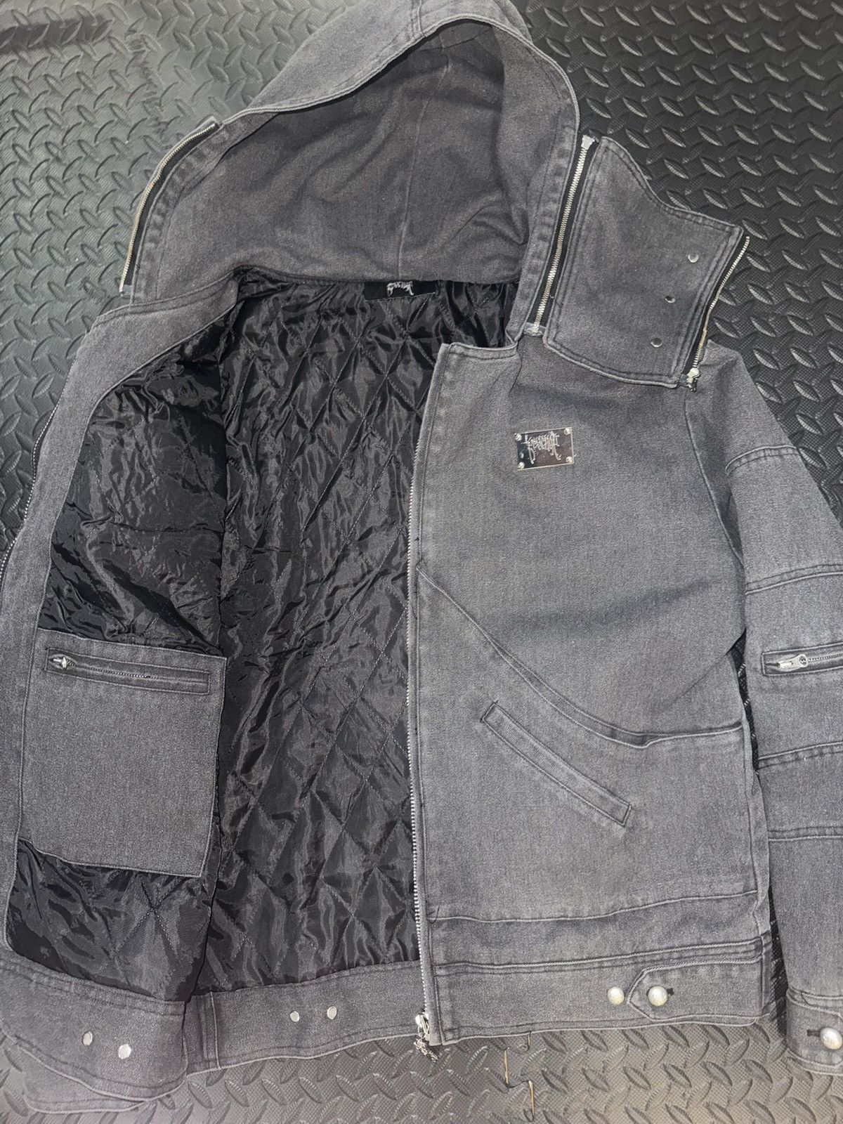 Revenge REVENGE MASK HEAVY CANVAS QUILTED ZIP JACKET Size US XL / EU 56 / 4 - 5 Thumbnail