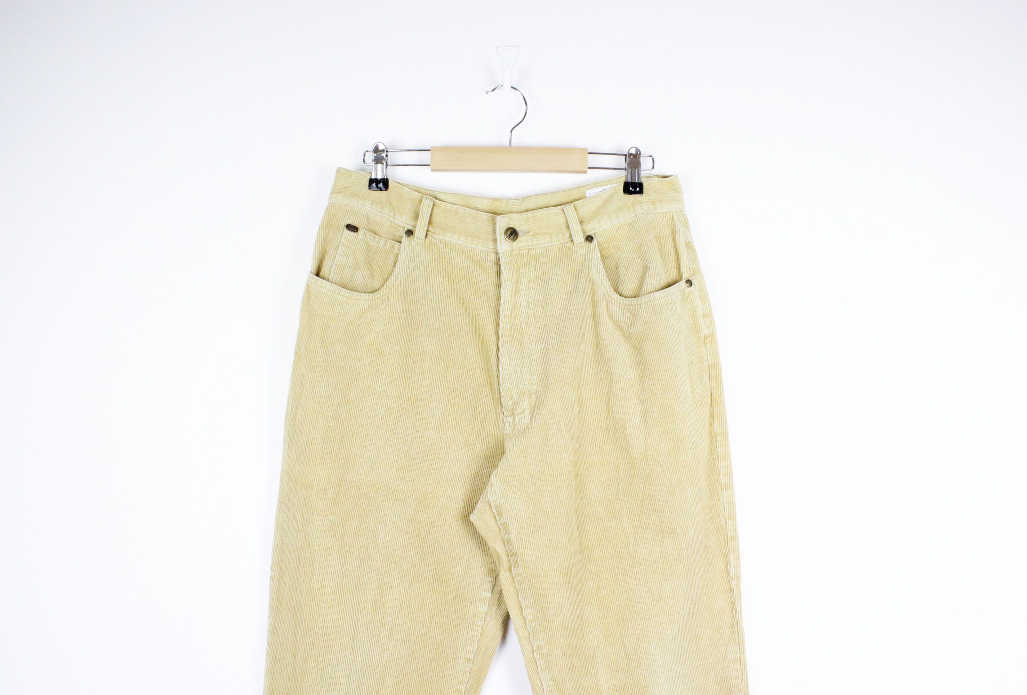 Lacoste × Vintage Vintage Lacoste Corduroy Velvet Beige Denim Jeans Pants Size US 34 / EU 50 - 2 Thumbnail