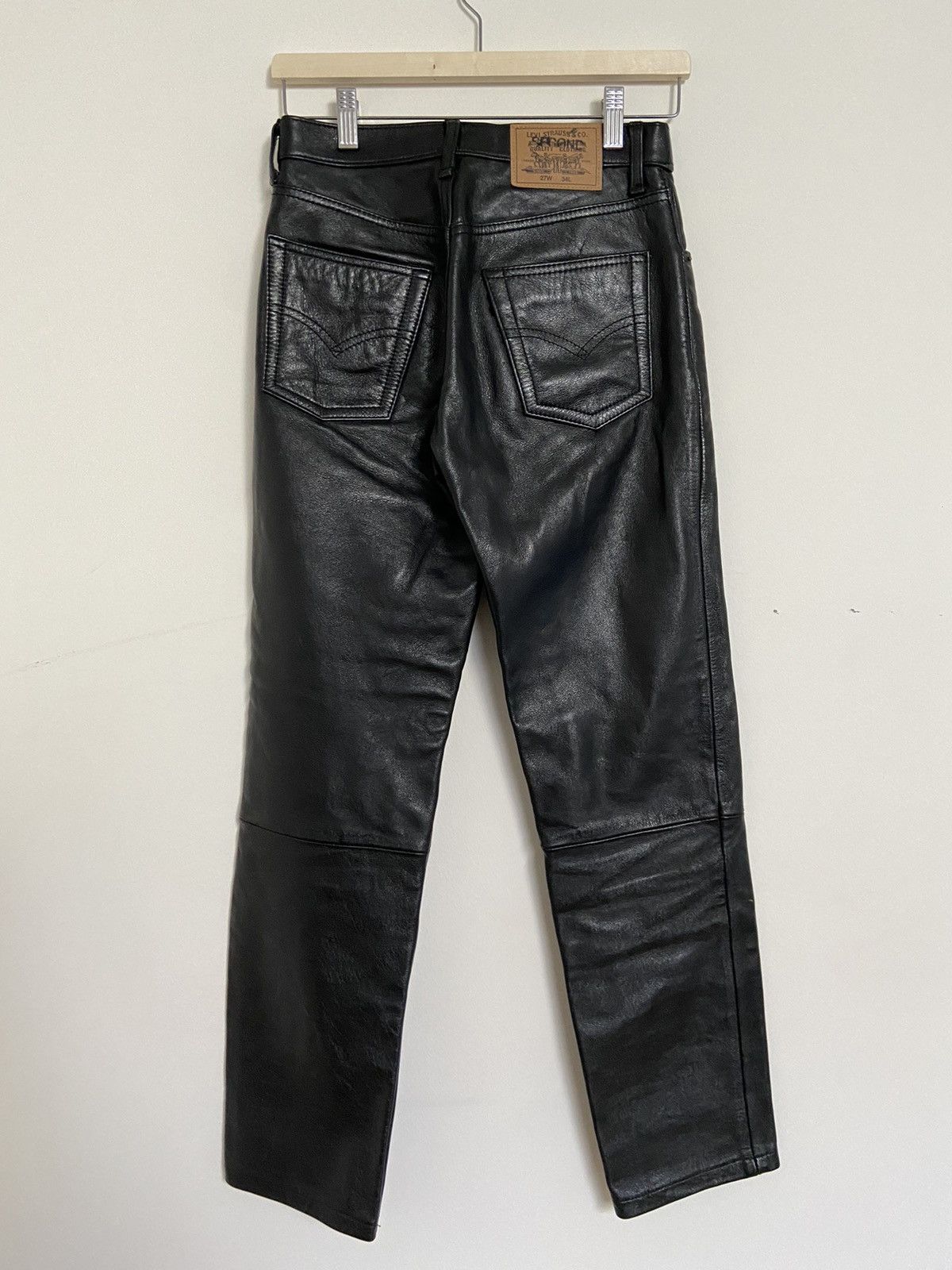 Genuine Leather × Levi's Vintage levis leather pants made in korea Size 27" / US 4 / IT 40 - 2 Thumbnail
