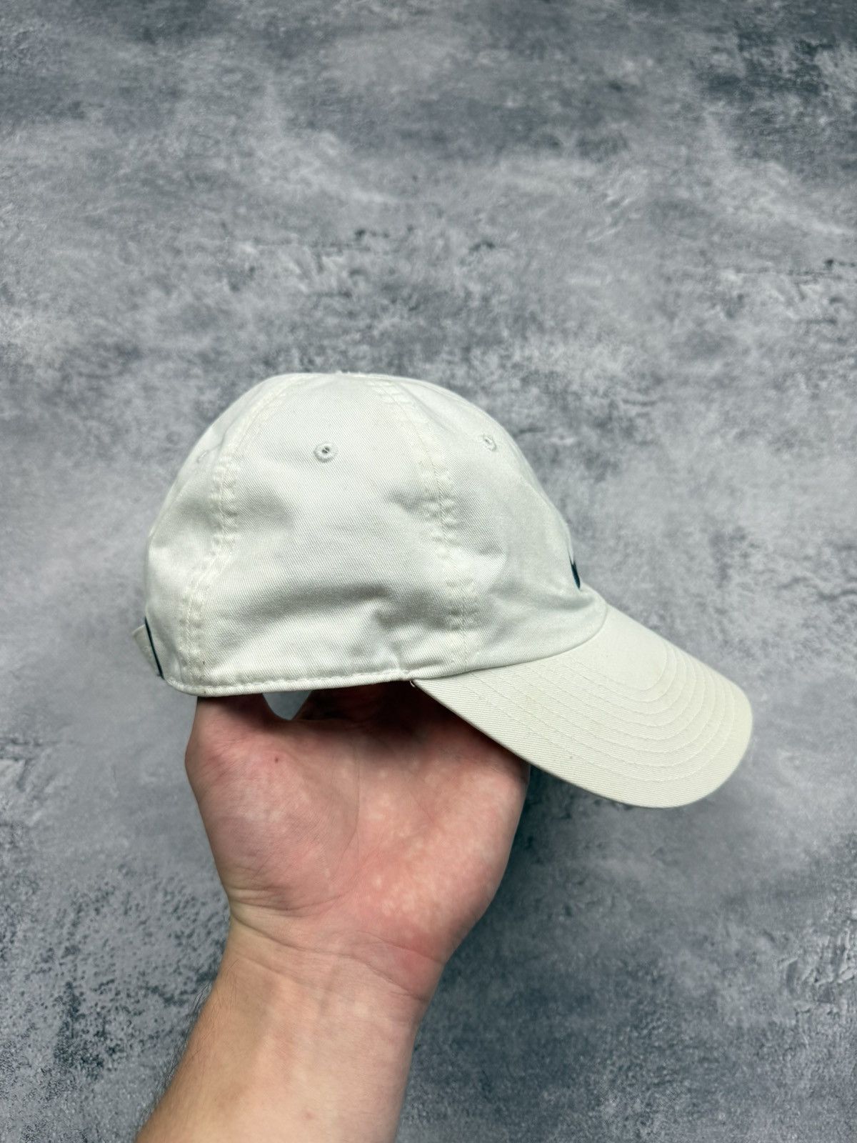Nike Vintage 90s Nike Center Swoosh Logo White Cap Hat Y2K Drill Size ONE SIZE - 5 Thumbnail