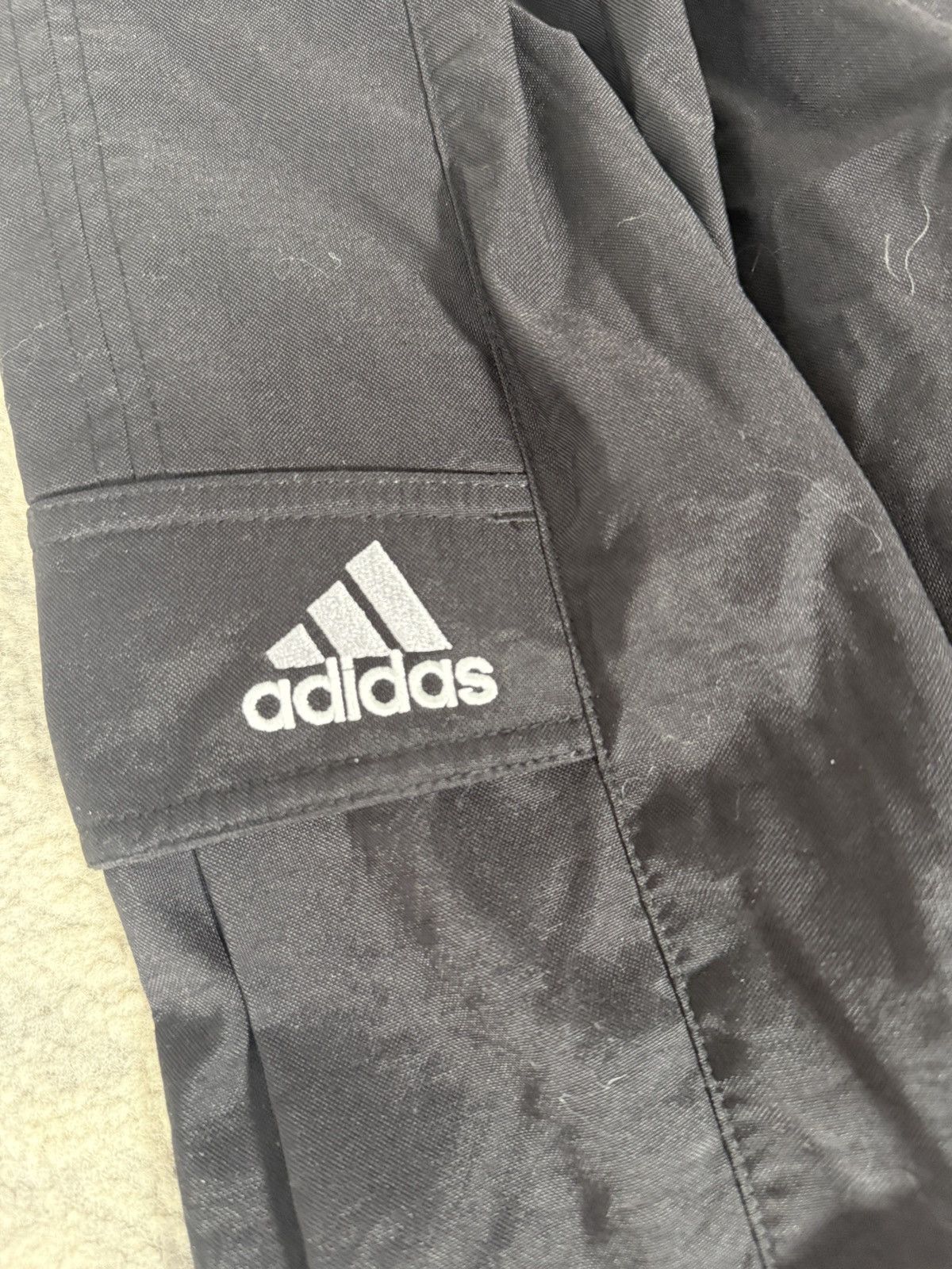Adidas Vintage 90s Y2K Adidas Heavy Nylon Track Pants Size US 32 / EU 48 - 3 Thumbnail
