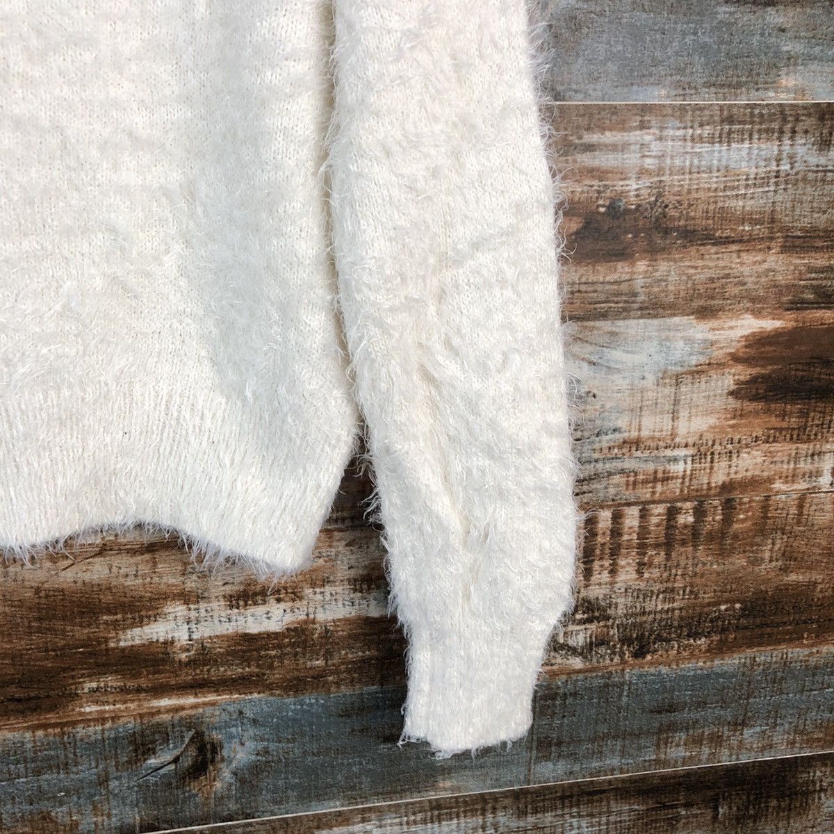 Homespun Knitwear DL Nice Claup White shaggy mohair Knitwear #C238 Size M / US 6-8 / IT 42-44 - 16 Thumbnail