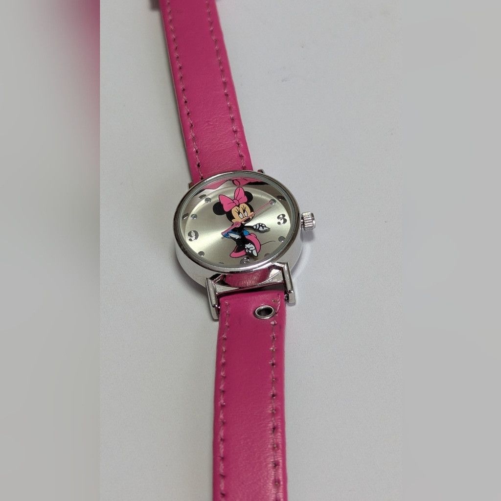 Disney Vintage Disney Minnie Mouse Watch Pink Band (New Battery) Size ONE SIZE - 8 Thumbnail