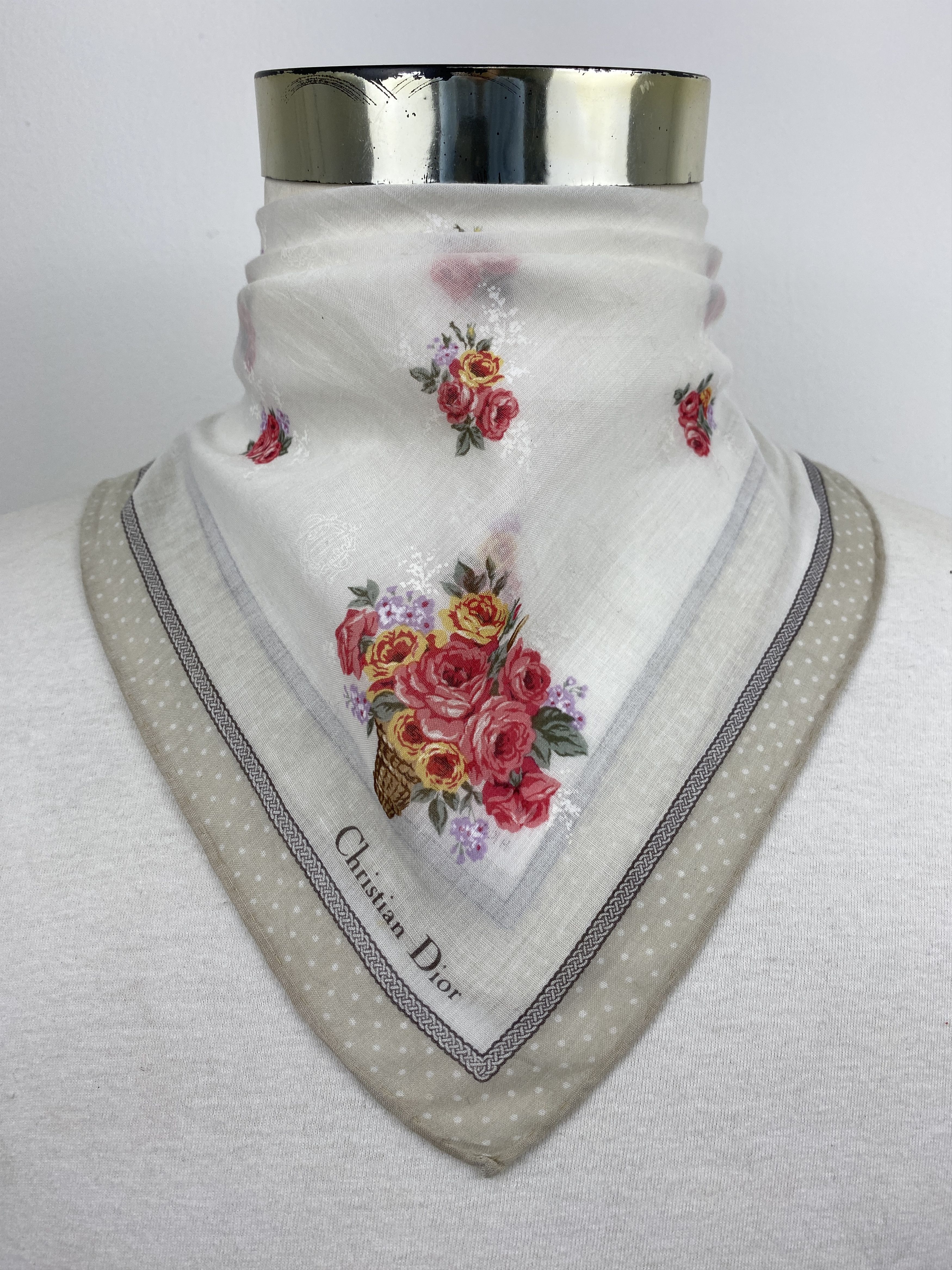 Christian Dior Monsieur Christian Dior Bandana / Handkerchief / Neckerchief HKC0551 Size ONE SIZE - 1 Thumbnail