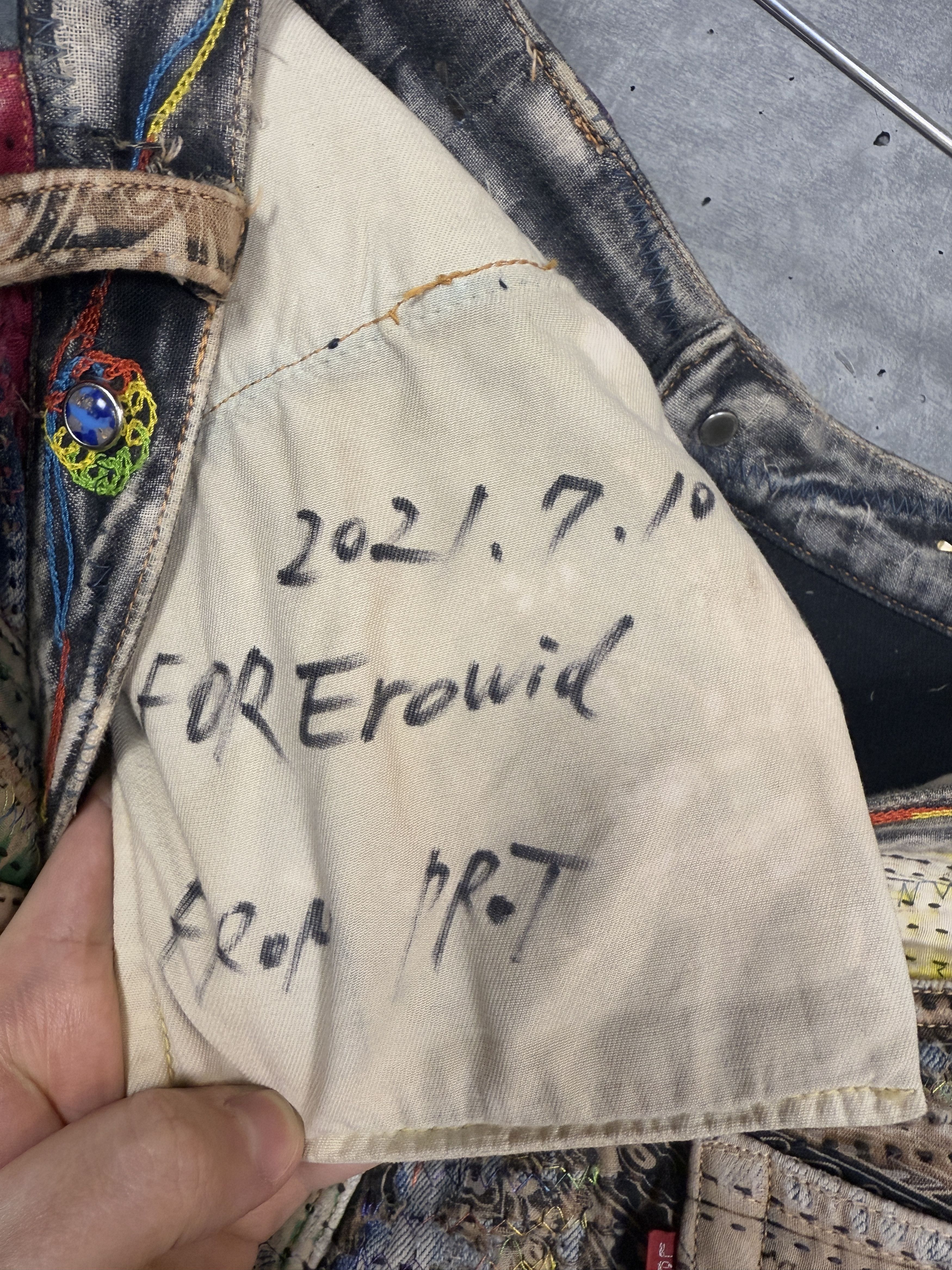 Proleta Re Art #25 Proleta Re Art PSYCHEDELIC Distressed Denim Jeans Size US 34 / EU 50 - 5 Thumbnail