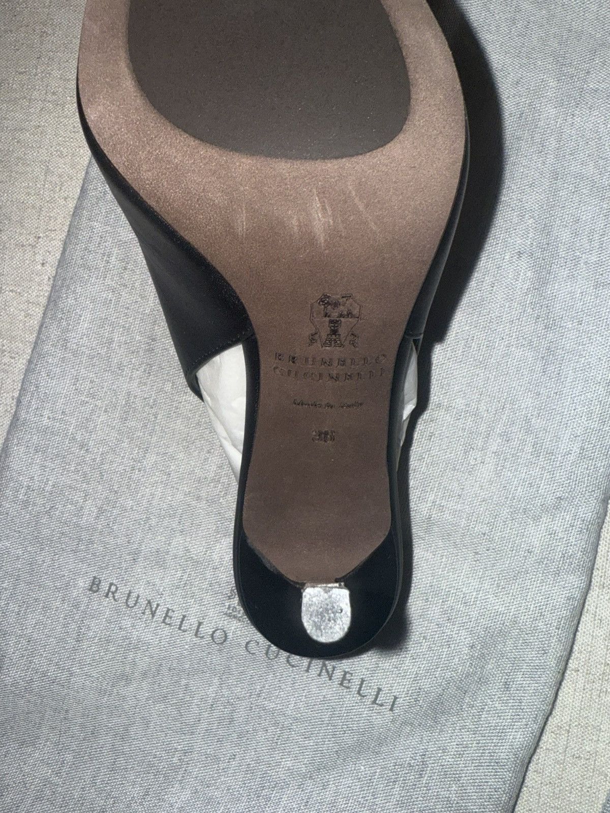 Brunello Cucinelli Brunello cucinelli calf skin sling back heel Size US 6 / IT 36 - 7 Thumbnail
