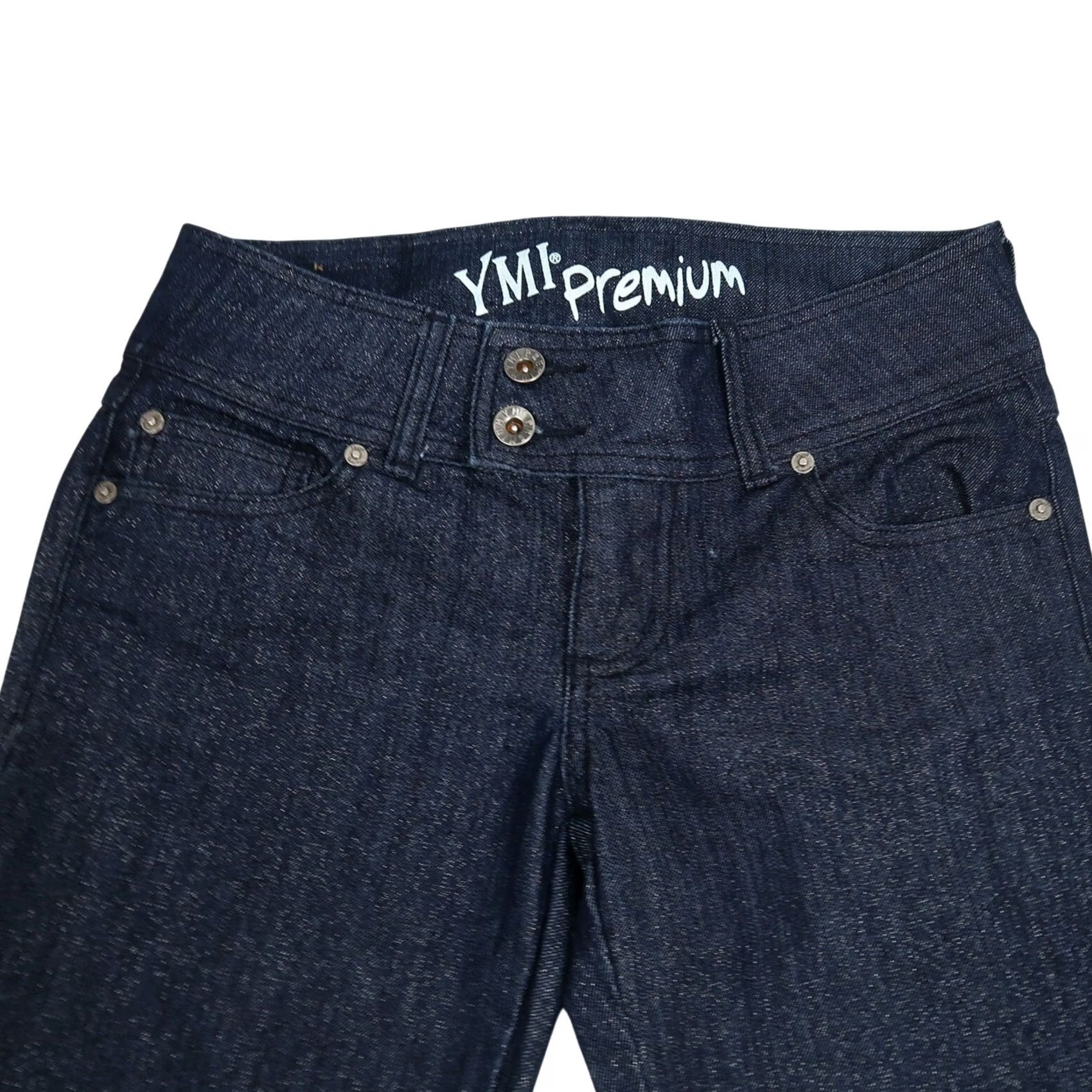 Denime VINTAGE YMI Jeans Bootcut Glitter Low Rise Dark Wash 90s Women Size 3 Boys? Size 26" / US 2 / IT 38 - 2 Thumbnail