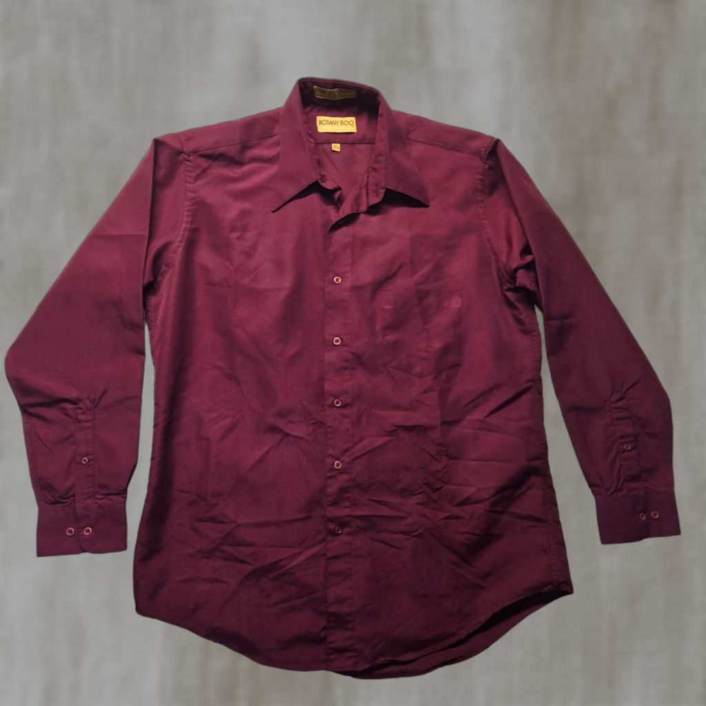Vintage Botany 500 Button-Up Shirt Solid Red Long Sleeve Pocket Size 15.5 34/35 Mens Shirt Size US L / EU 52-54 / 3 - 1 Thumbnail