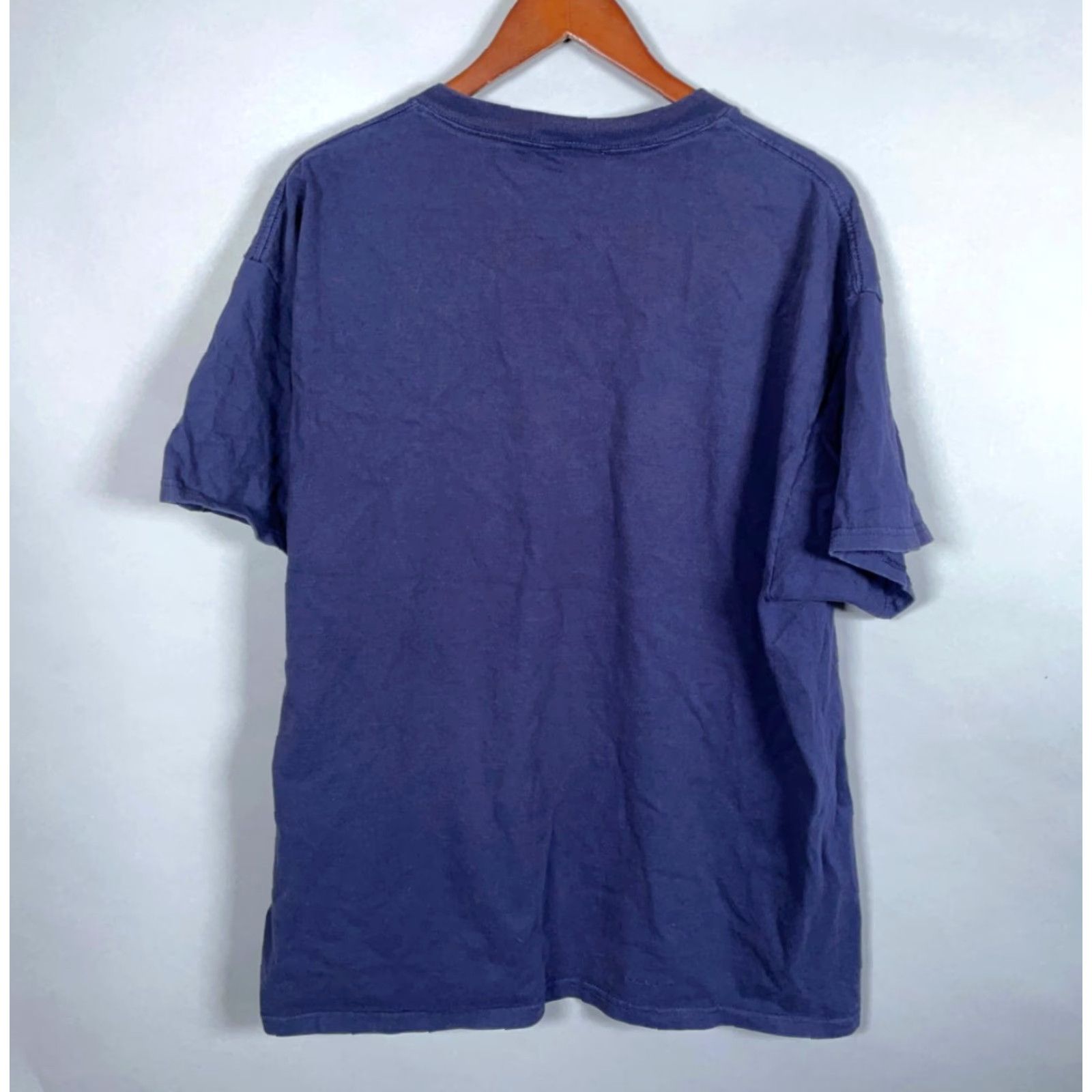 Nike VINTAGE Nike Embroidered Swoosh T-Shirt Adult XL Dark Blue Men’s T-Shirt 90s Hipster Retro Blue Size US XL / EU 56 / 4 - 2 Thumbnail