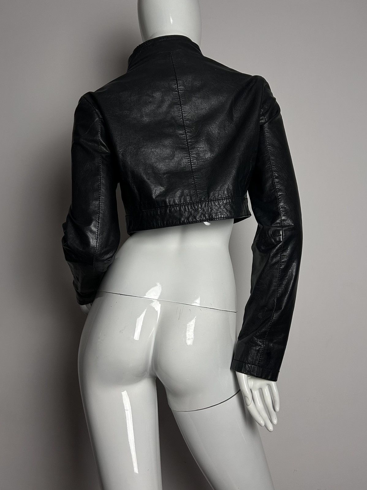 Other Vintage leather cropped jacket with button details Size S / US 4 / IT 40 - 8 Thumbnail