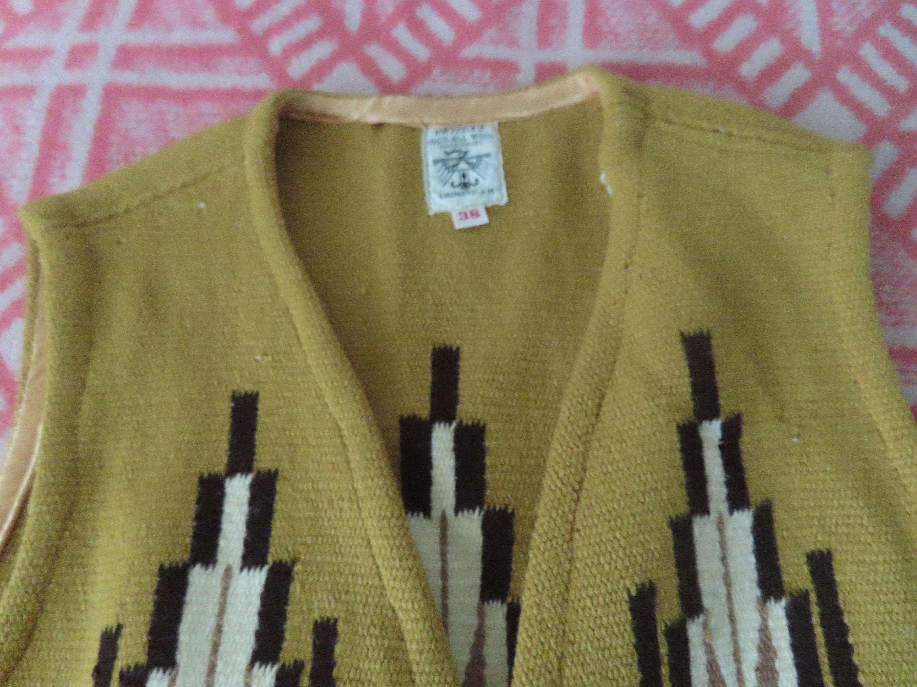 Handmade × Vintage 1960’s Chimayo Ortega’s 100% Wool Vest Hand Made Size US M / EU 48-50 / 2 - 4 Thumbnail