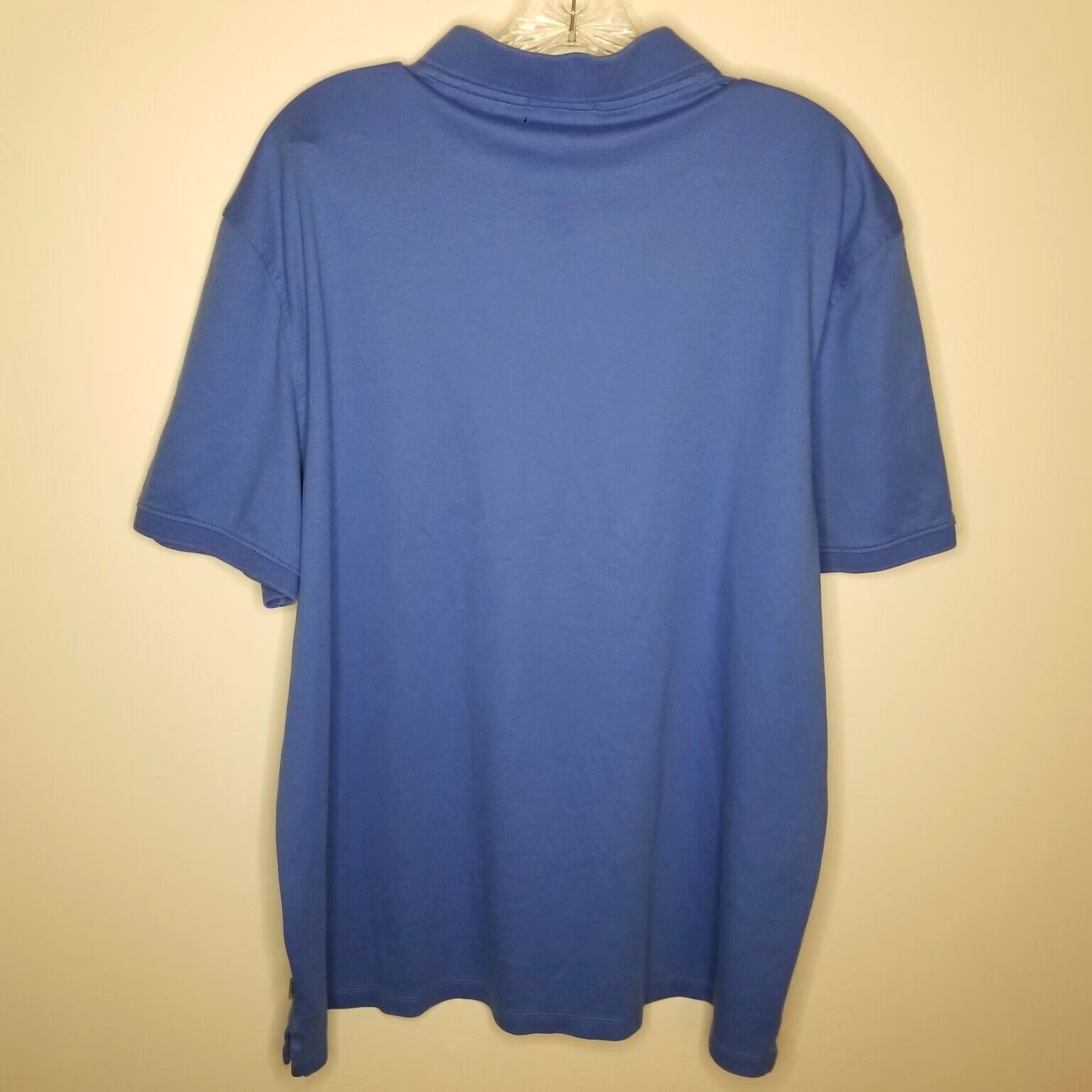 Calvin Klein Calvin Klein Super Soft Mens Blue Short Sleeve Polo Shirt XL Size US XL / EU 56 / 4 - 4 Thumbnail