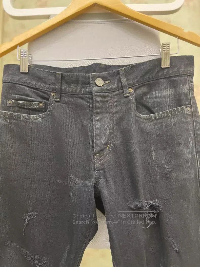 Saint Laurent Paris YSL SLP Distressed Denim Jeans D02. Size US 30 / EU 46 - 4 Thumbnail