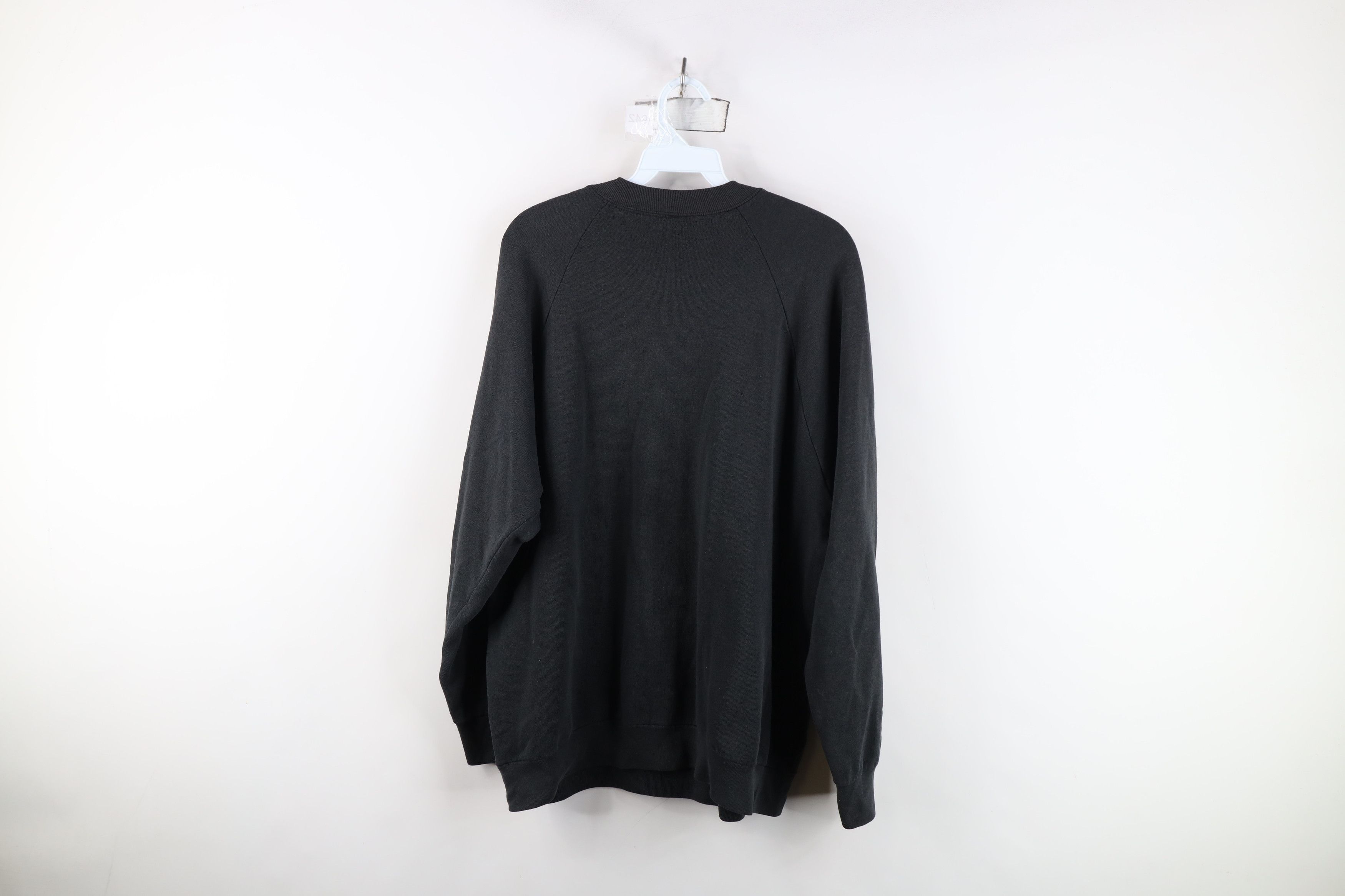 Vintage Vintage 90s Streetwear Blank Crewneck Sweatshirt Black USA Size US L / EU 52-54 / 3 - 12 Thumbnail