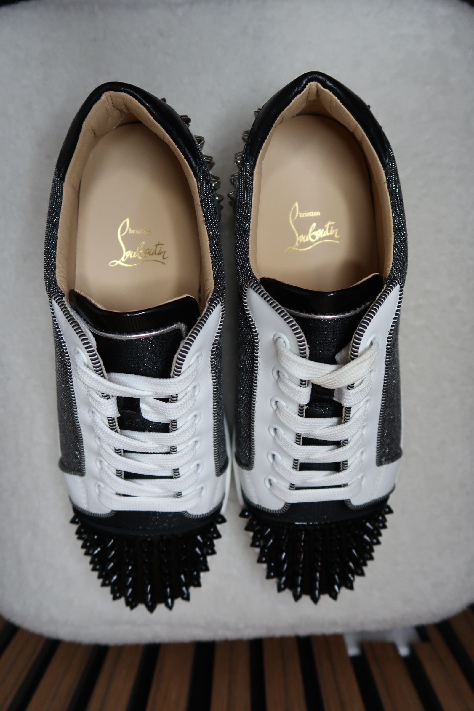 Christian Louboutin Christian Louboutin Seavaste 2 Orlato Flat Silver Black Size US 8.5 / EU 41-42 - 5 Thumbnail