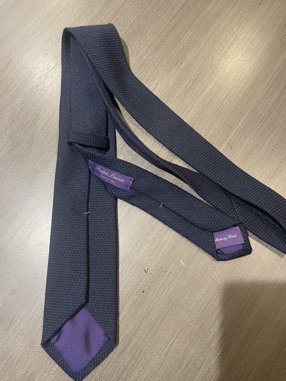 Ralph Lauren Purple Label Wool & Silk Basket Weave Textured Tie Size ONE SIZE - 4 Thumbnail