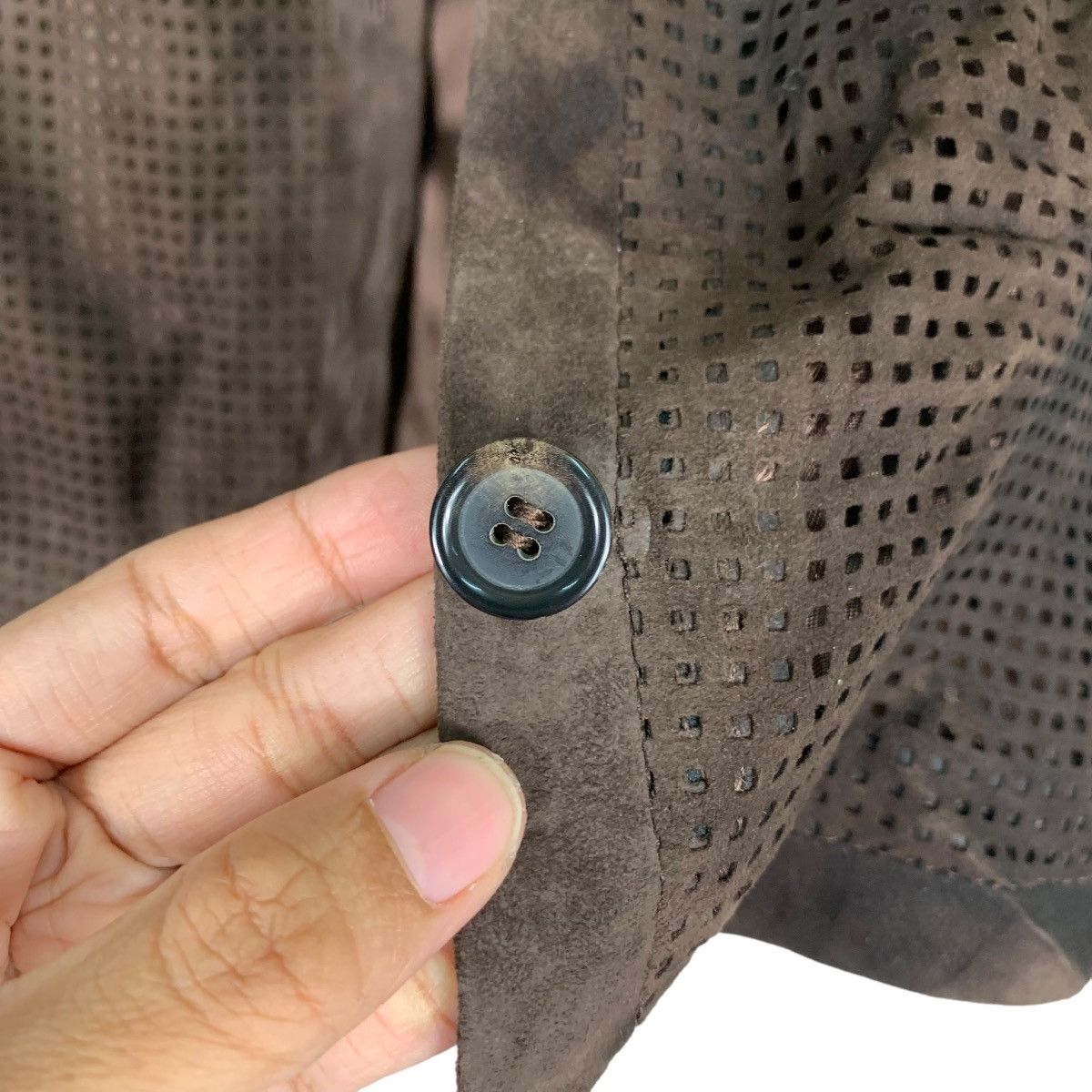 Vintage HOMEOSTYLE Suede Leather Mesh 3Q Sleeve Jacket #0367-C17 Size S / US 4 / IT 40 - 13 Thumbnail