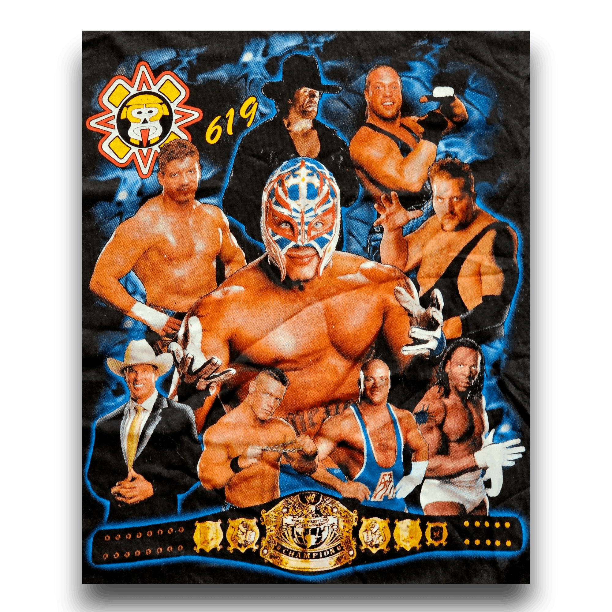 Vintage × WWE WWE Stars Vintage Singlestitch Tee Size US M / EU 48-50 / 2 - 2 Thumbnail