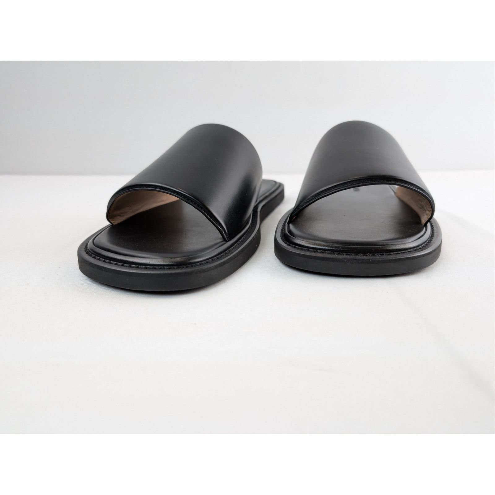 Bottega Veneta o1rshd1 Leather Sandals Slippers in Black Size US 9 / EU 42 - 7 Thumbnail