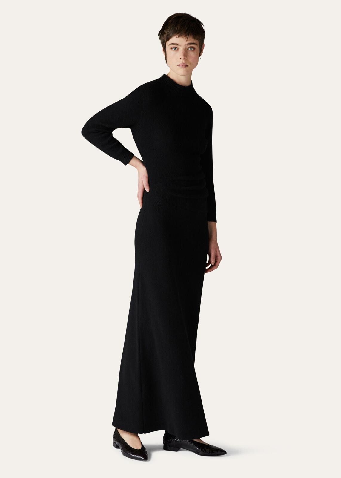 Loro Piana o1srvl11e0824 Queenstown Cashmere Maxi Dress in Black Size L / US 10 / IT 46 - 4 Thumbnail