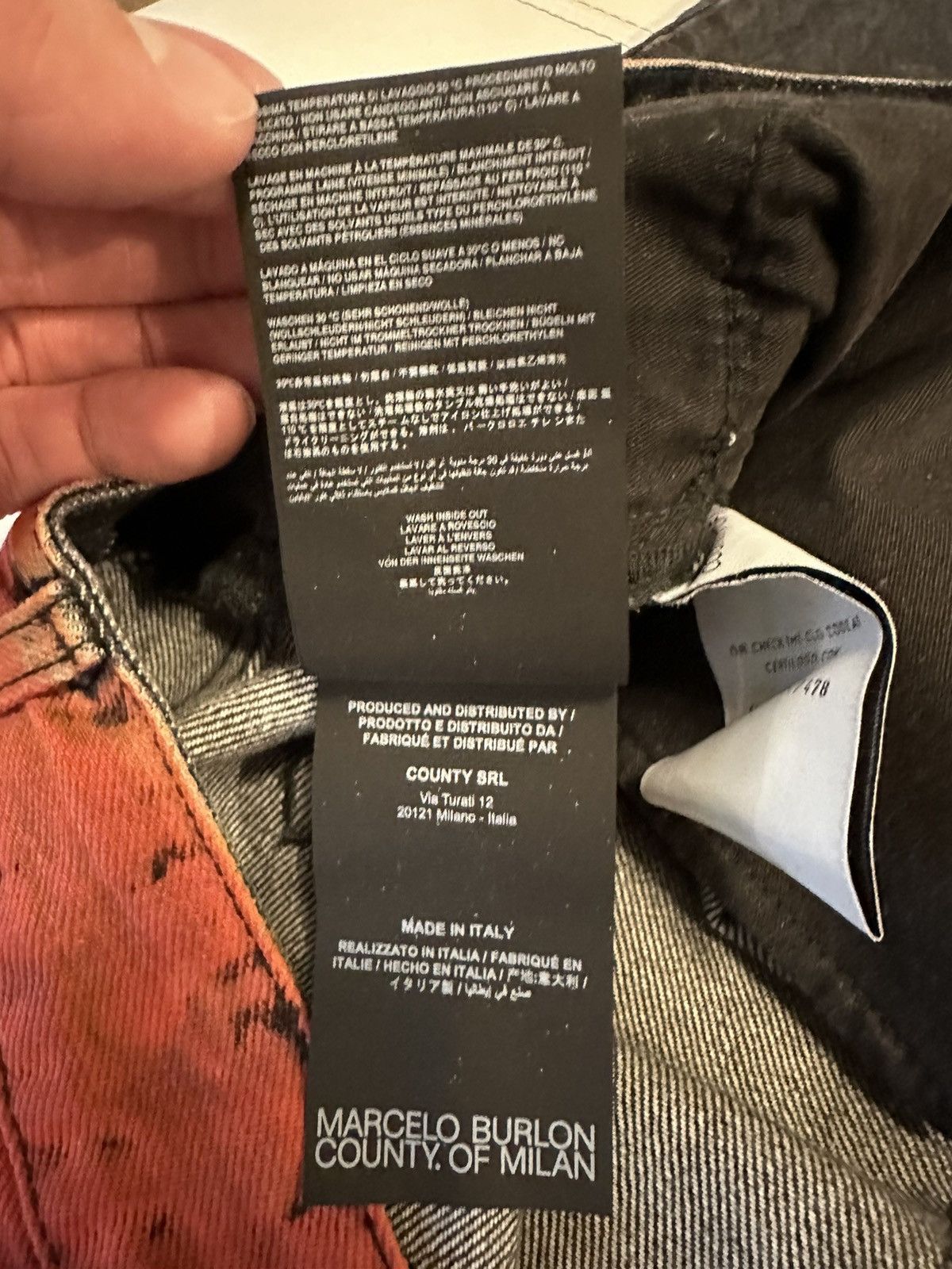 Marcelo Burlon Marcelo Burlon County of Milan Flame Print Jeans Size US 38 / EU 54 - 10 Thumbnail