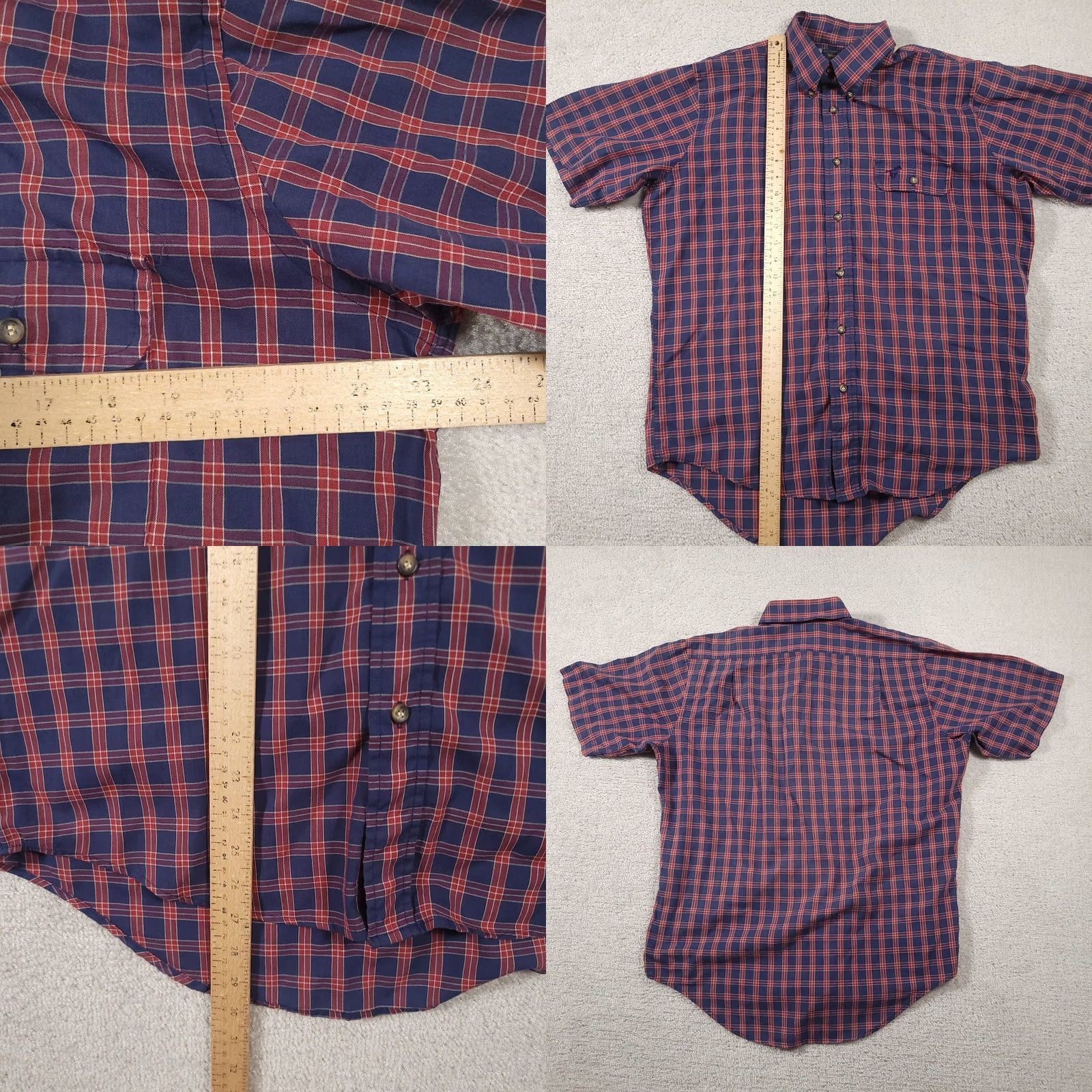 Wrangler Vintage Wrangler Short Sleeve Button Up Shirt Mens Large Single Needle Tailoring Size US L / EU 52-54 / 3 - 8 Thumbnail