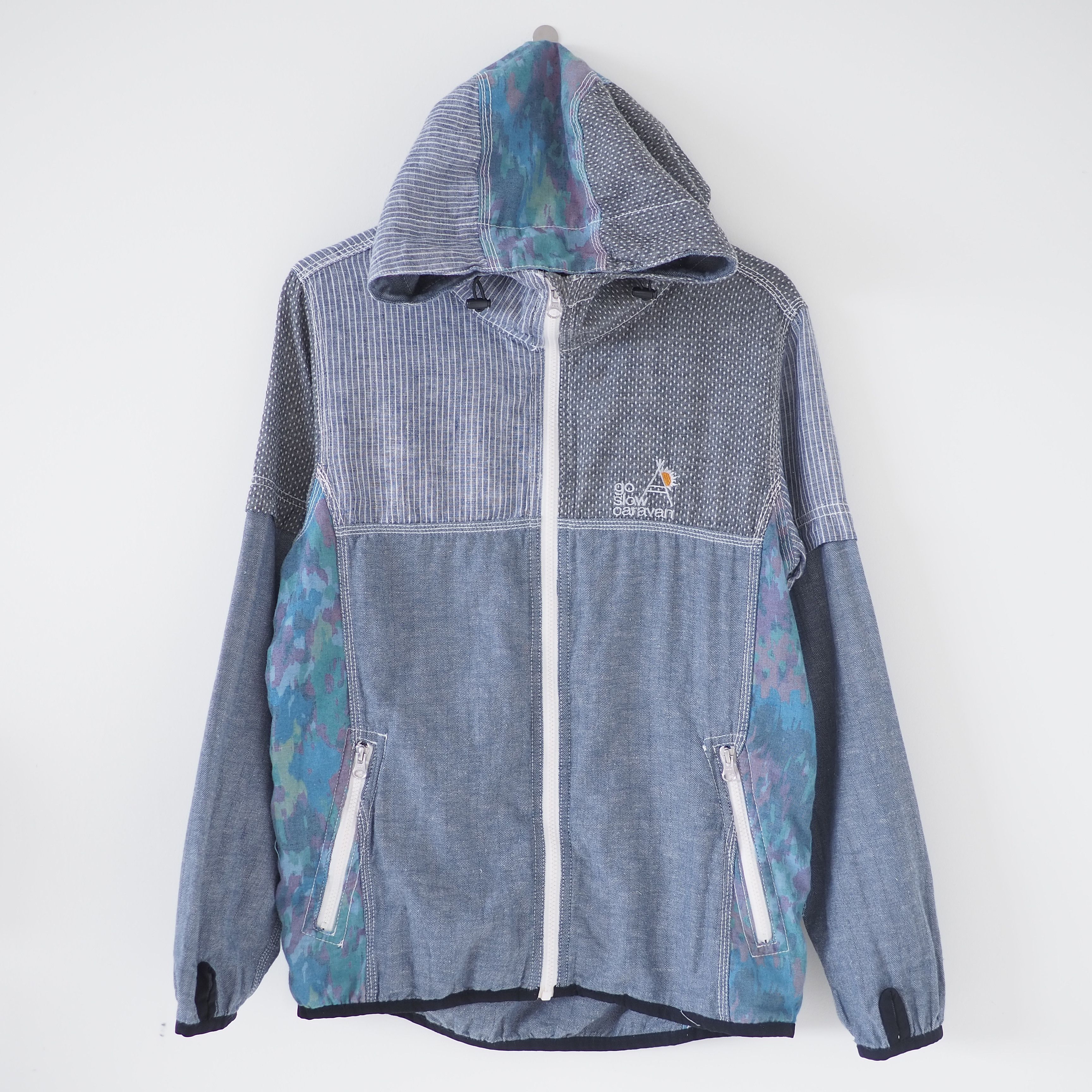 image of Go Slow Caravan Layered Hoodie in Grey, Men's (Size Medium)
