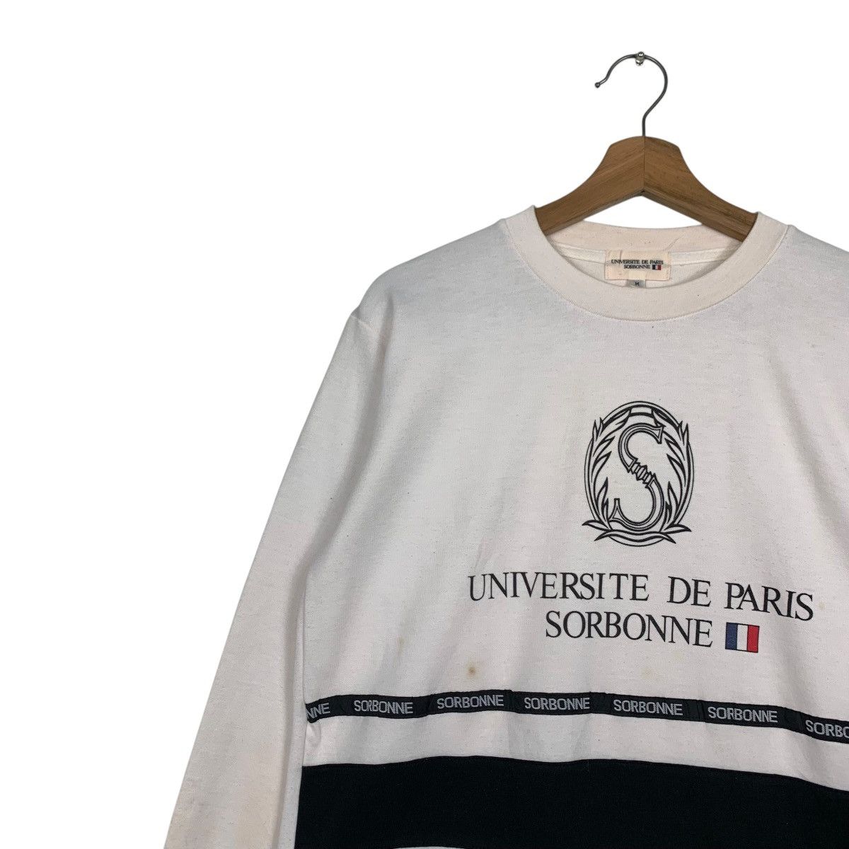 Japanese Brand UNIVERSITE DE PARIS SORBONNE Long Sleeve Tees #2843-C128 Size US M / EU 48-50 / 2 - 3 Thumbnail
