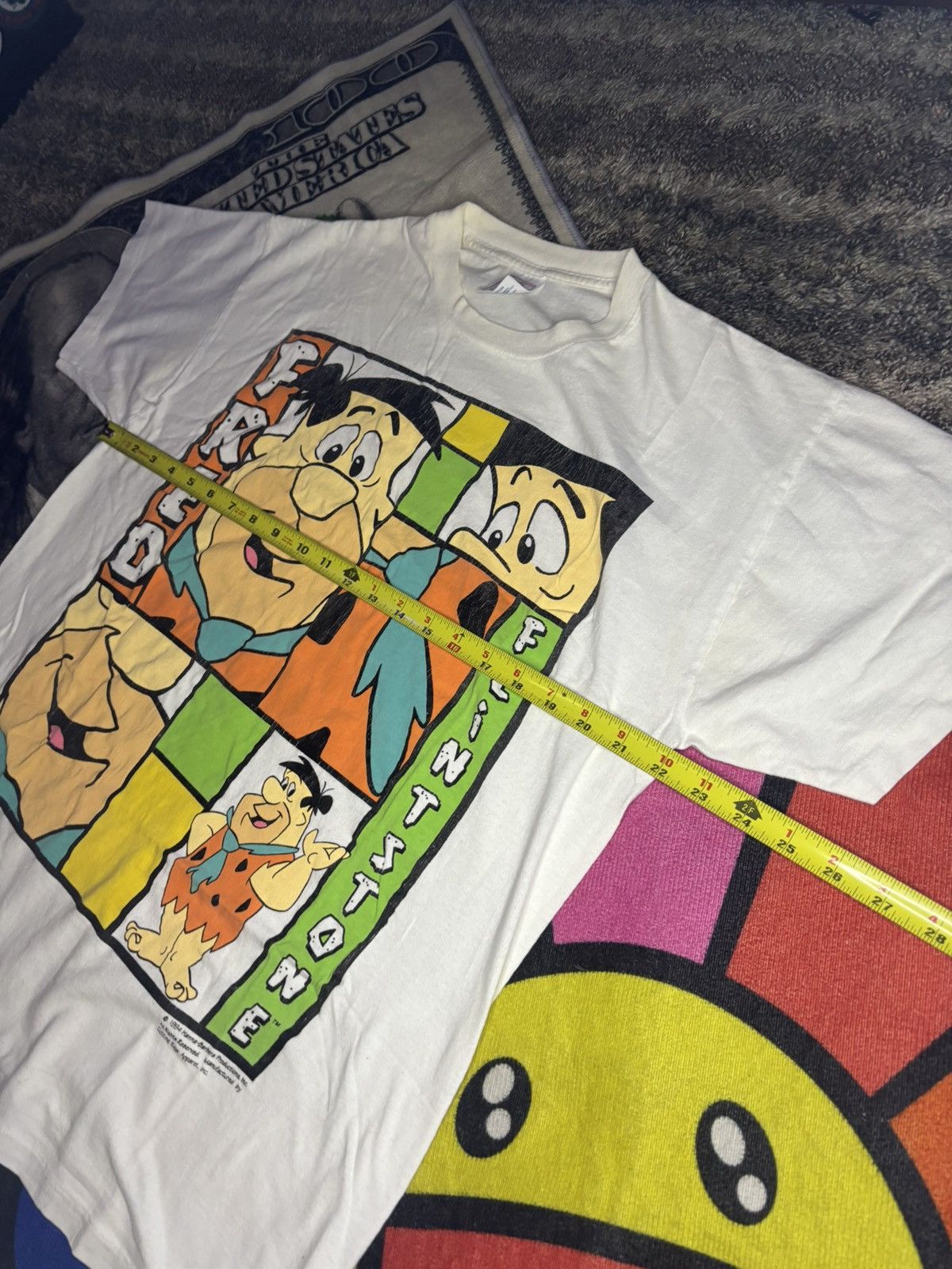 Delta Vintage 1994 delta single stitch fred flintstone graphic T Size US L / EU 52-54 / 3 - 6 Thumbnail