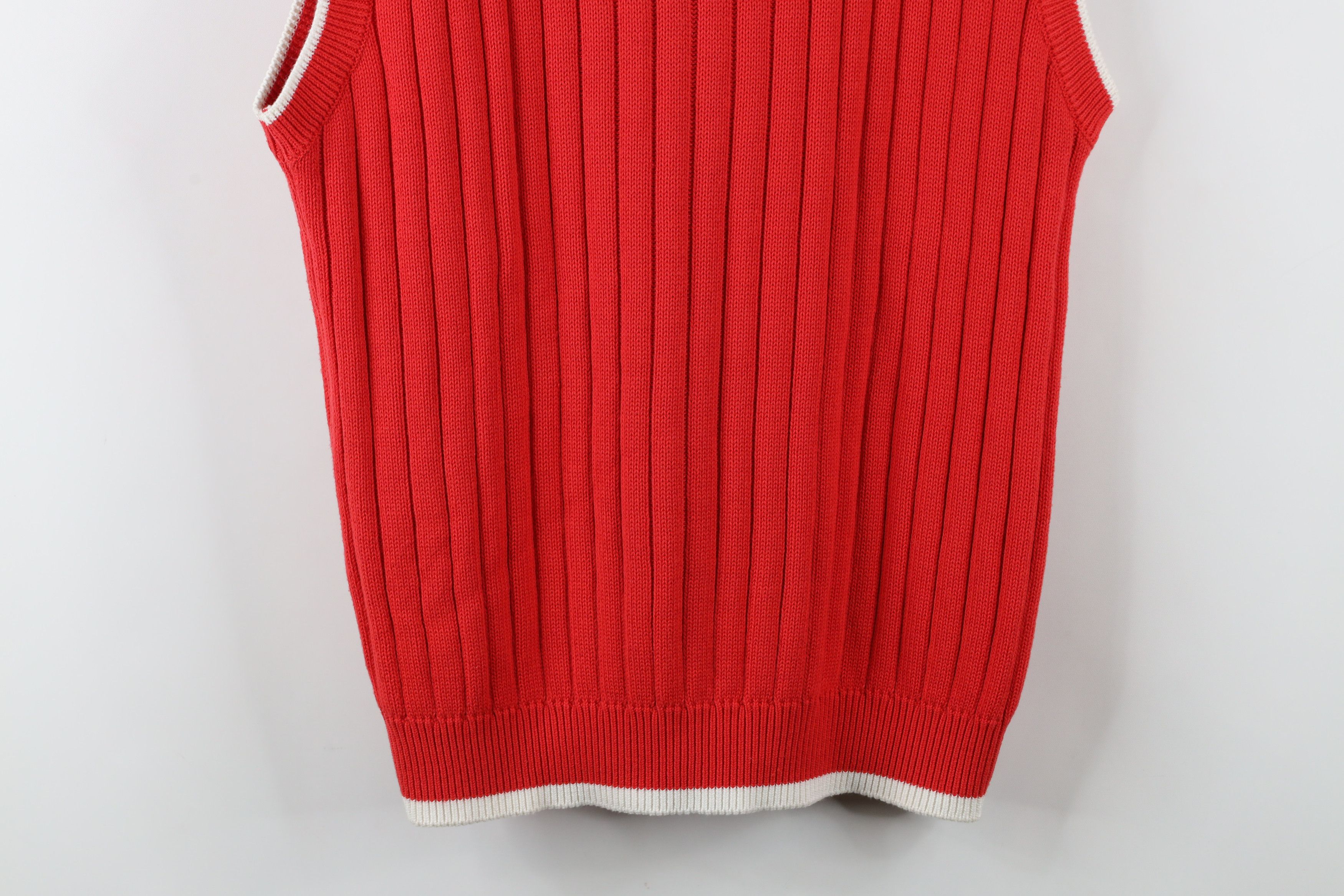 Vintage Vintage 90s Ohio State University Cable Knit Sweater Vest Size US L / EU 52-54 / 3 - 10 Thumbnail