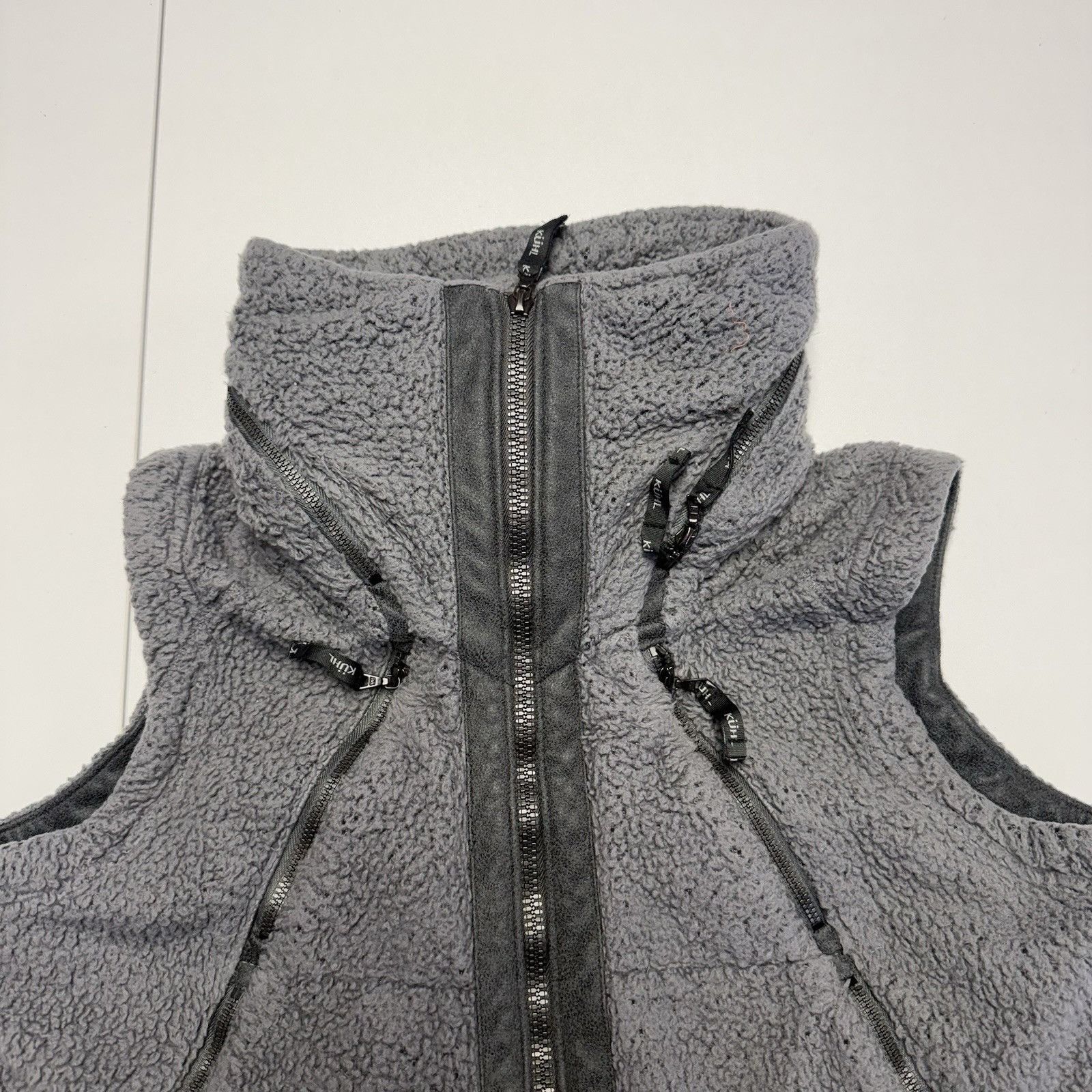 Kuhl Kuhl Fleece Womens Vest Gray Full Zip Size Large Hidden Hood Size L / US 10 / IT 46 - 5 Thumbnail