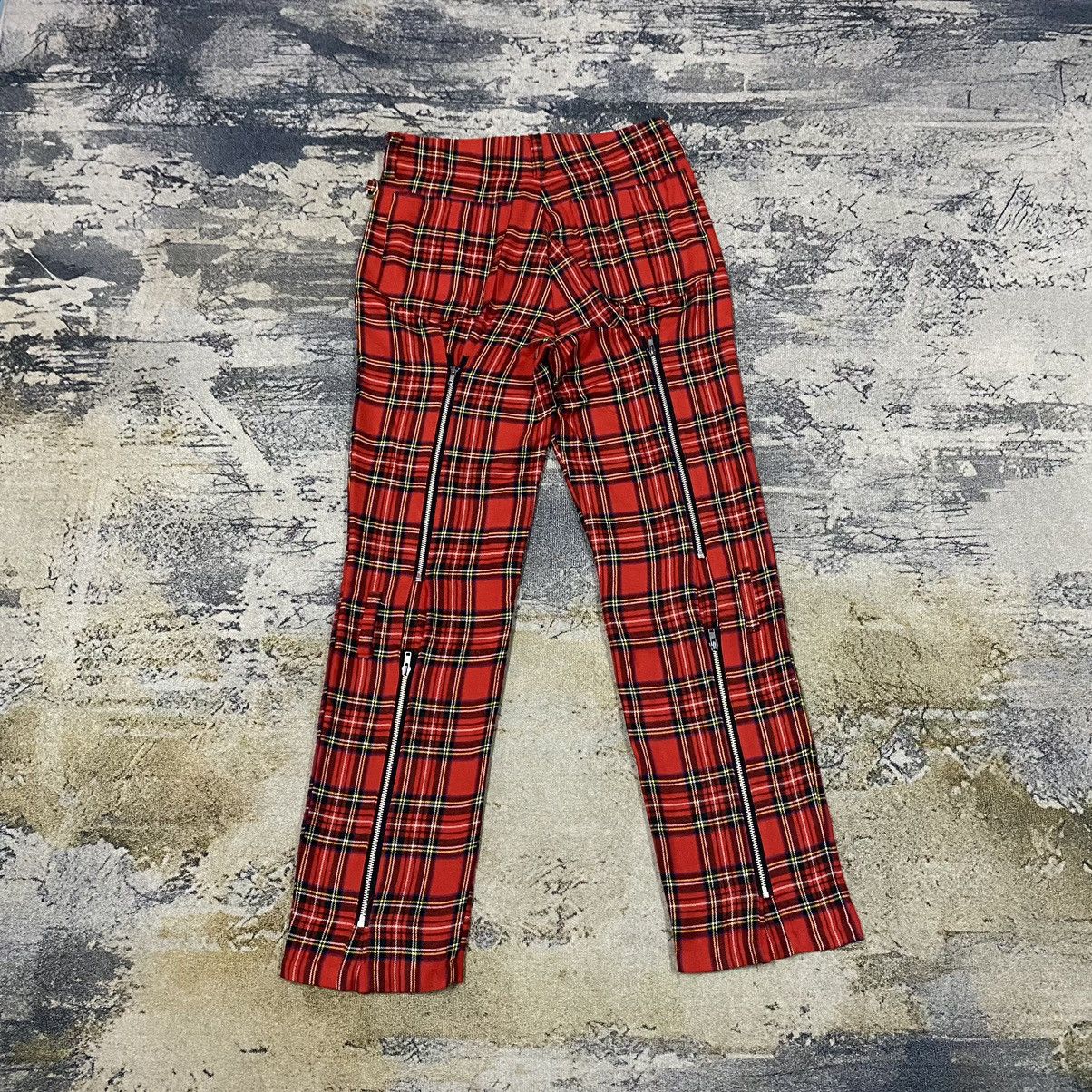 14th Addiction × If Six Was Nine × Japanese Brand Vintage Japan Red Chekered Punk Bondage Pants Size US 29 - 2 Thumbnail