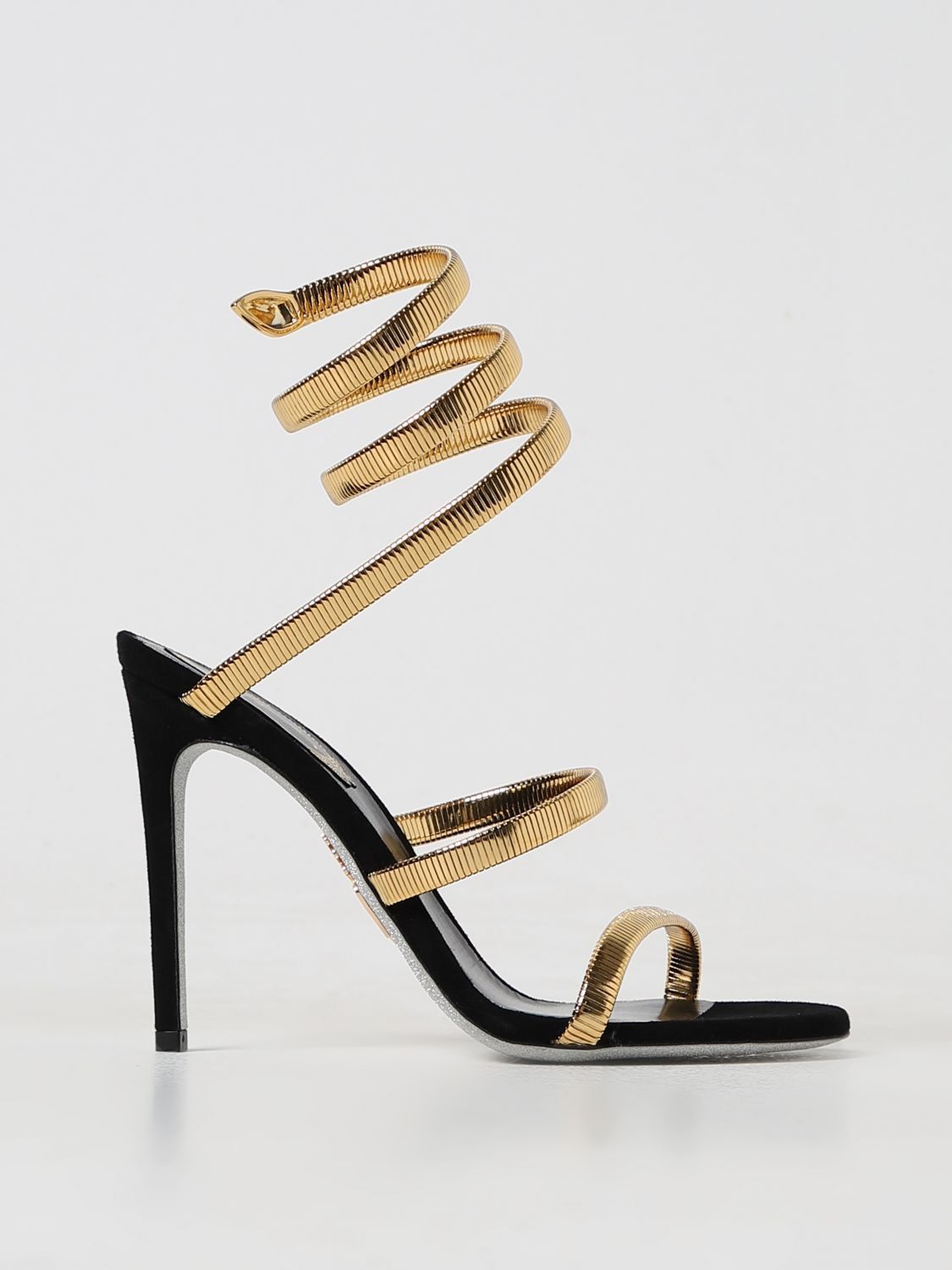 image of Rene Caovilla Heel Shoesed Sandals Woman Black, Women's (Size 10)