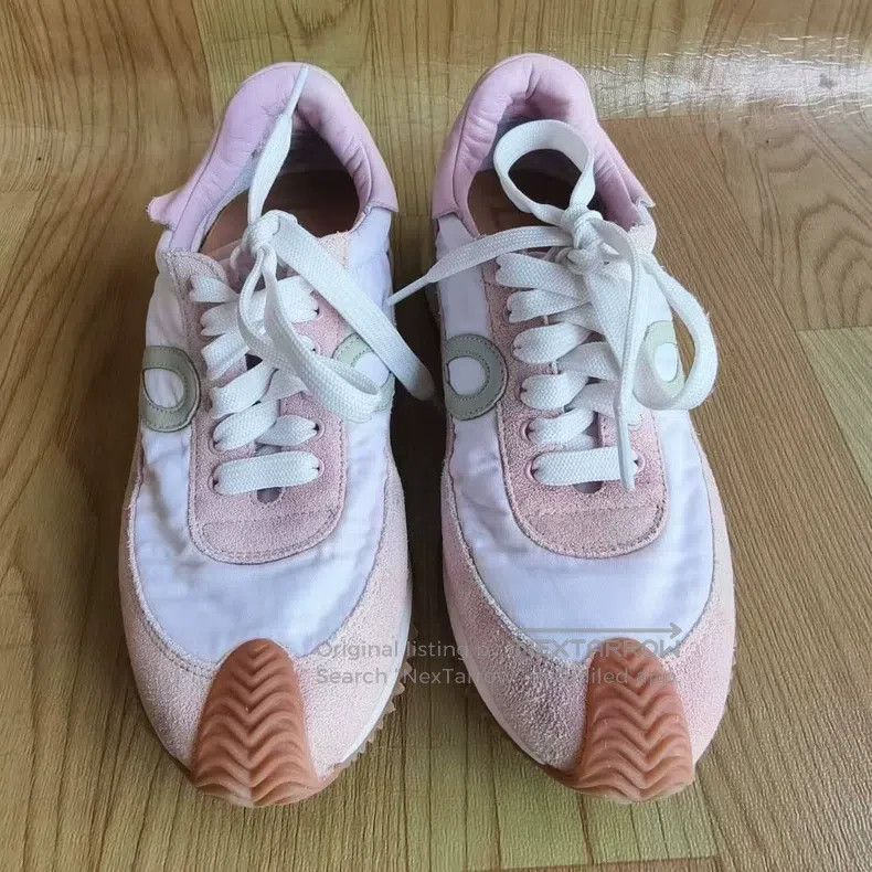 Loewe Nude Pink Round Toe Laced Training Shoes
