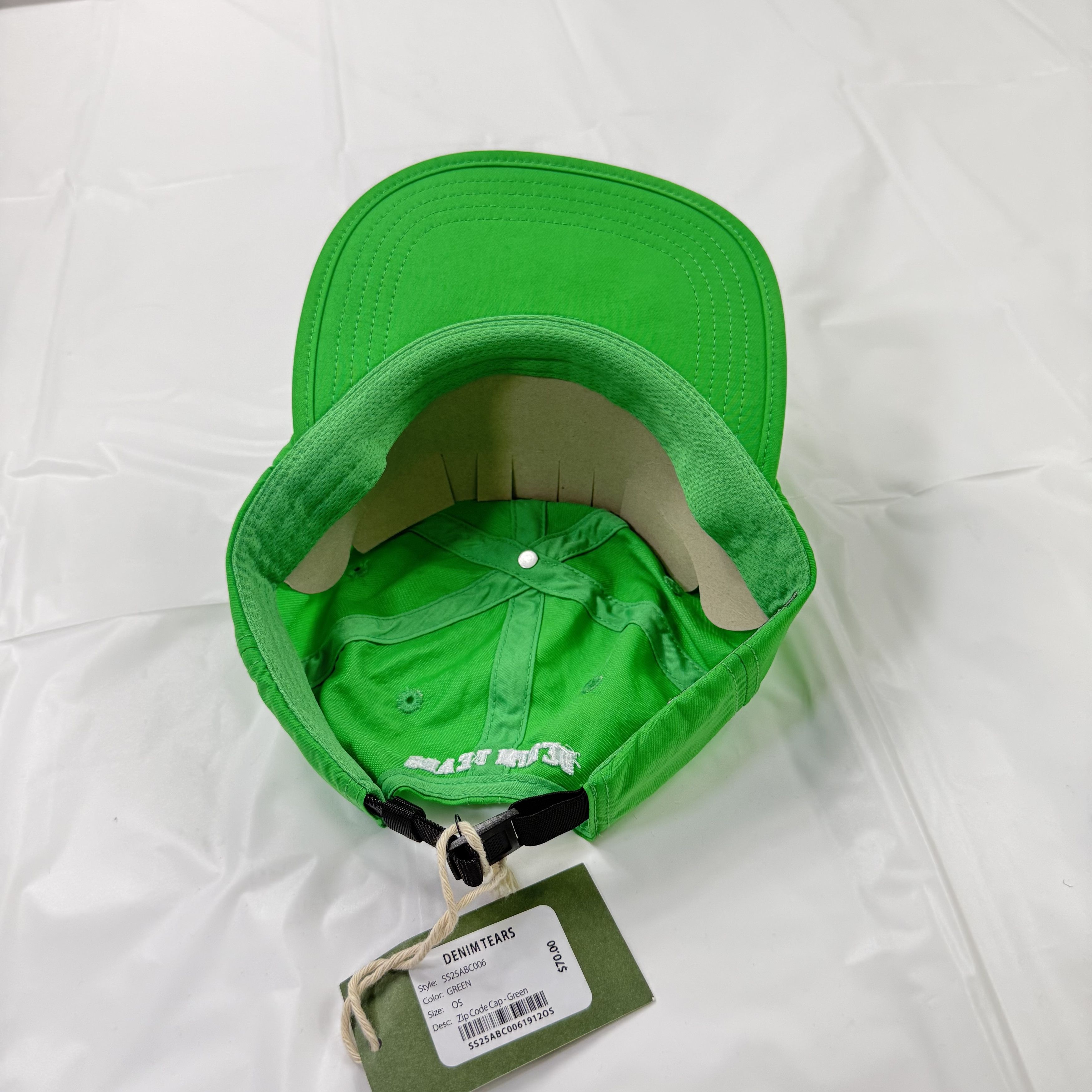 DENIM TEARS Denim Tears Green 212 Zip Code Cap Nylon Adjustable Hat Size ONE SIZE - 6 Thumbnail